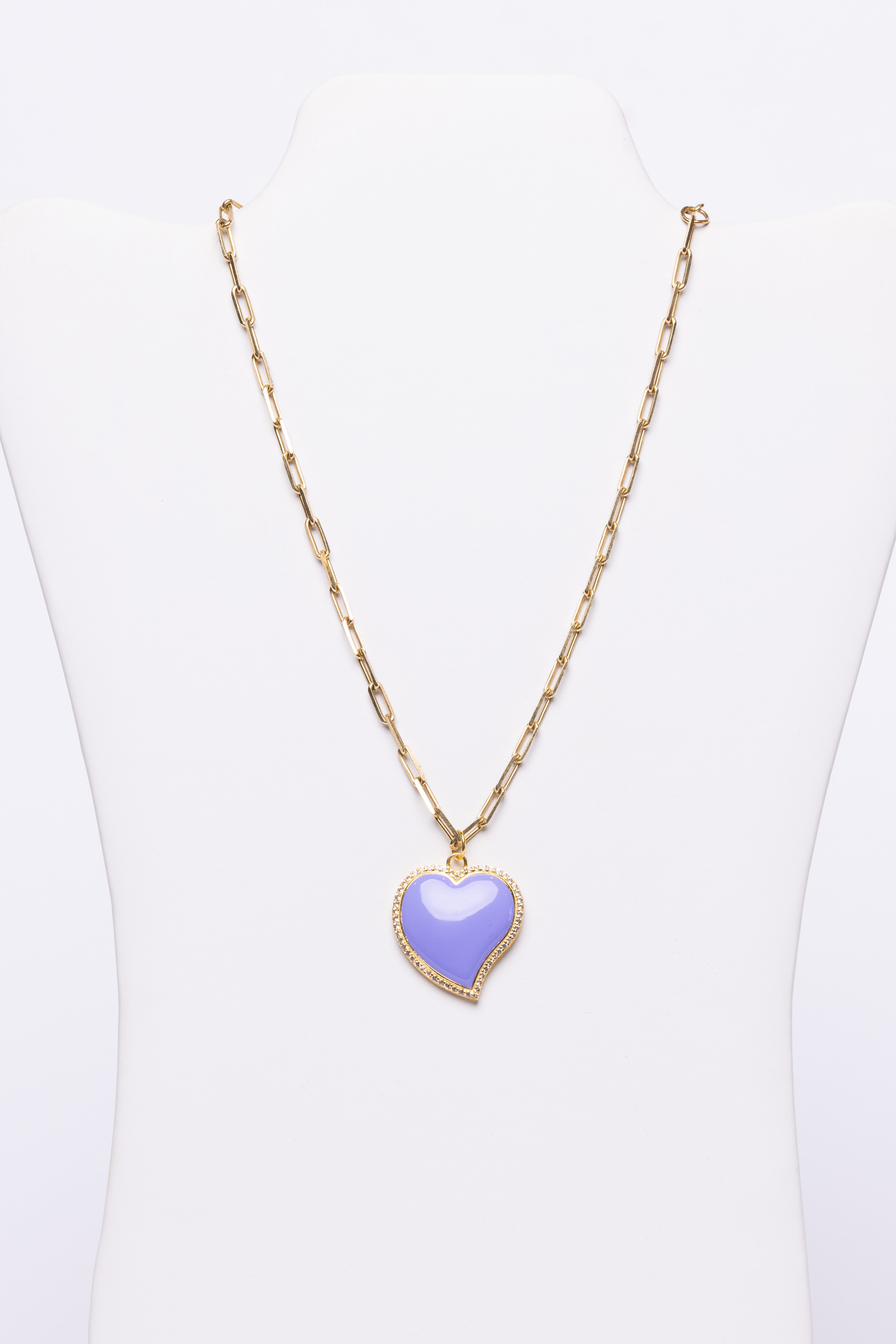 Enamel, White Topaz, Vermeil Necklace