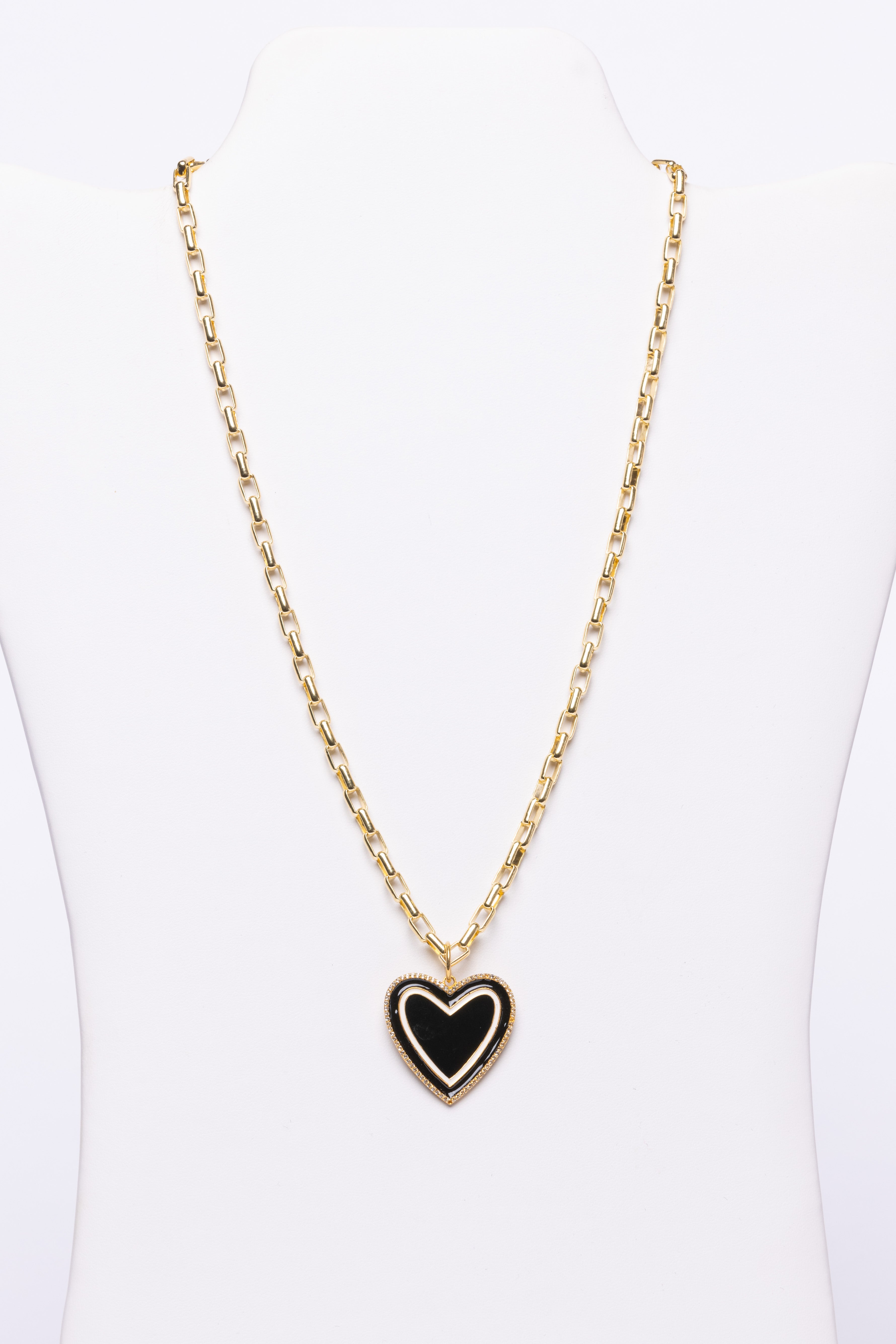 White Topaz, Enamel Necklace