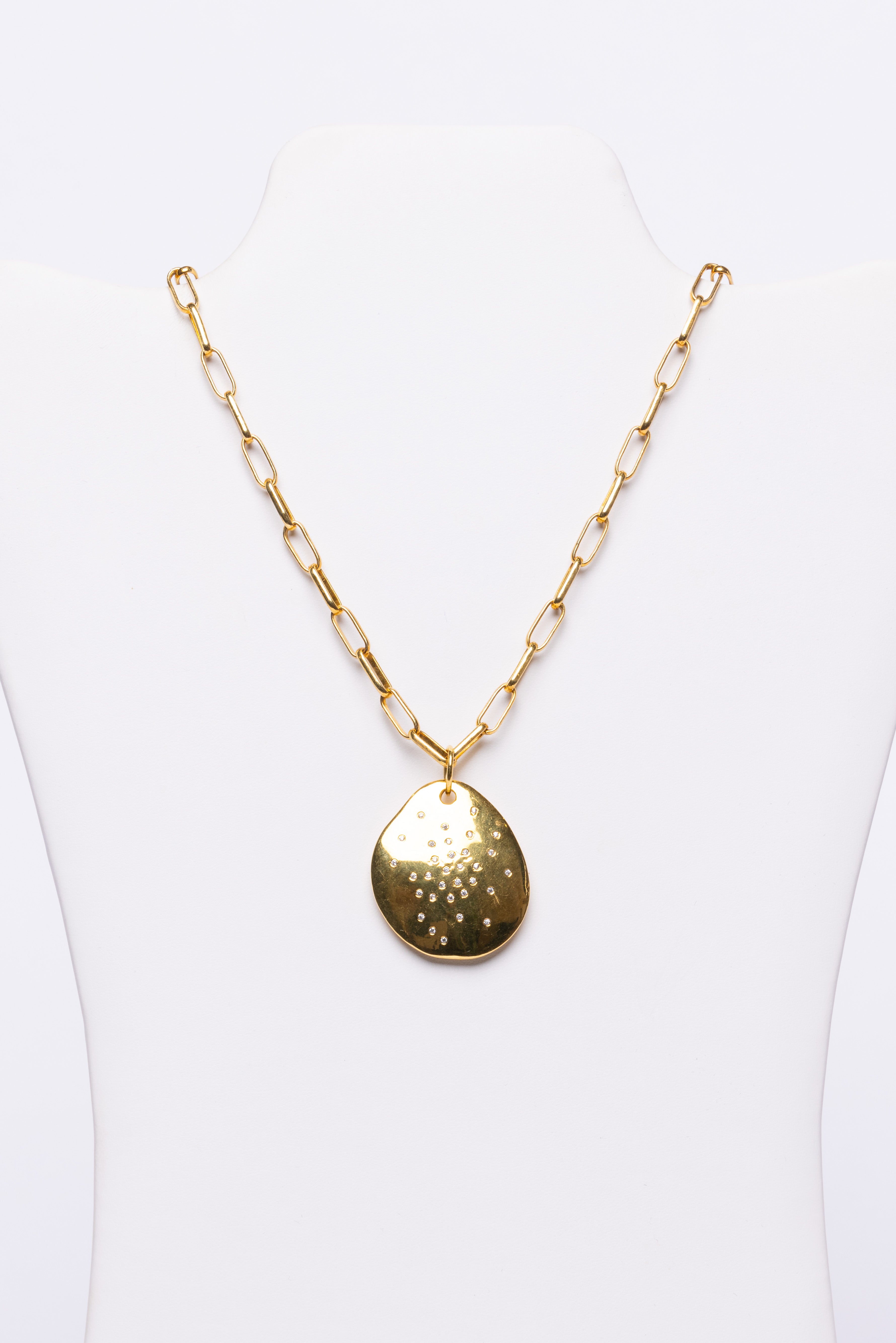 White Topaz, Vermeil Necklace