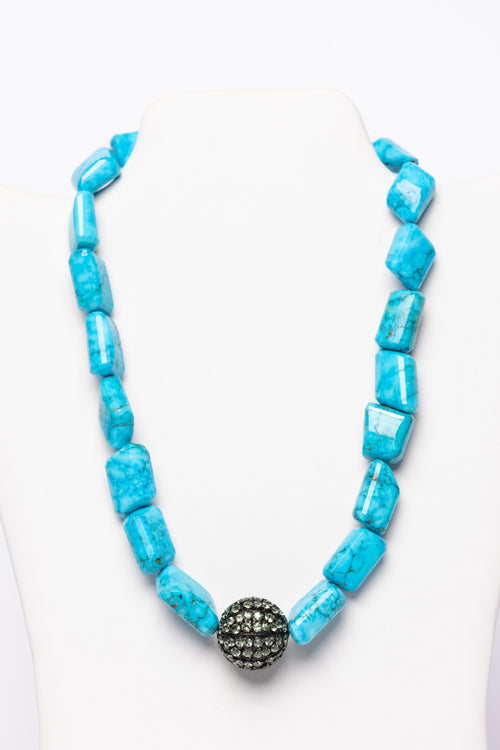 Turquoise, Peridot Necklace