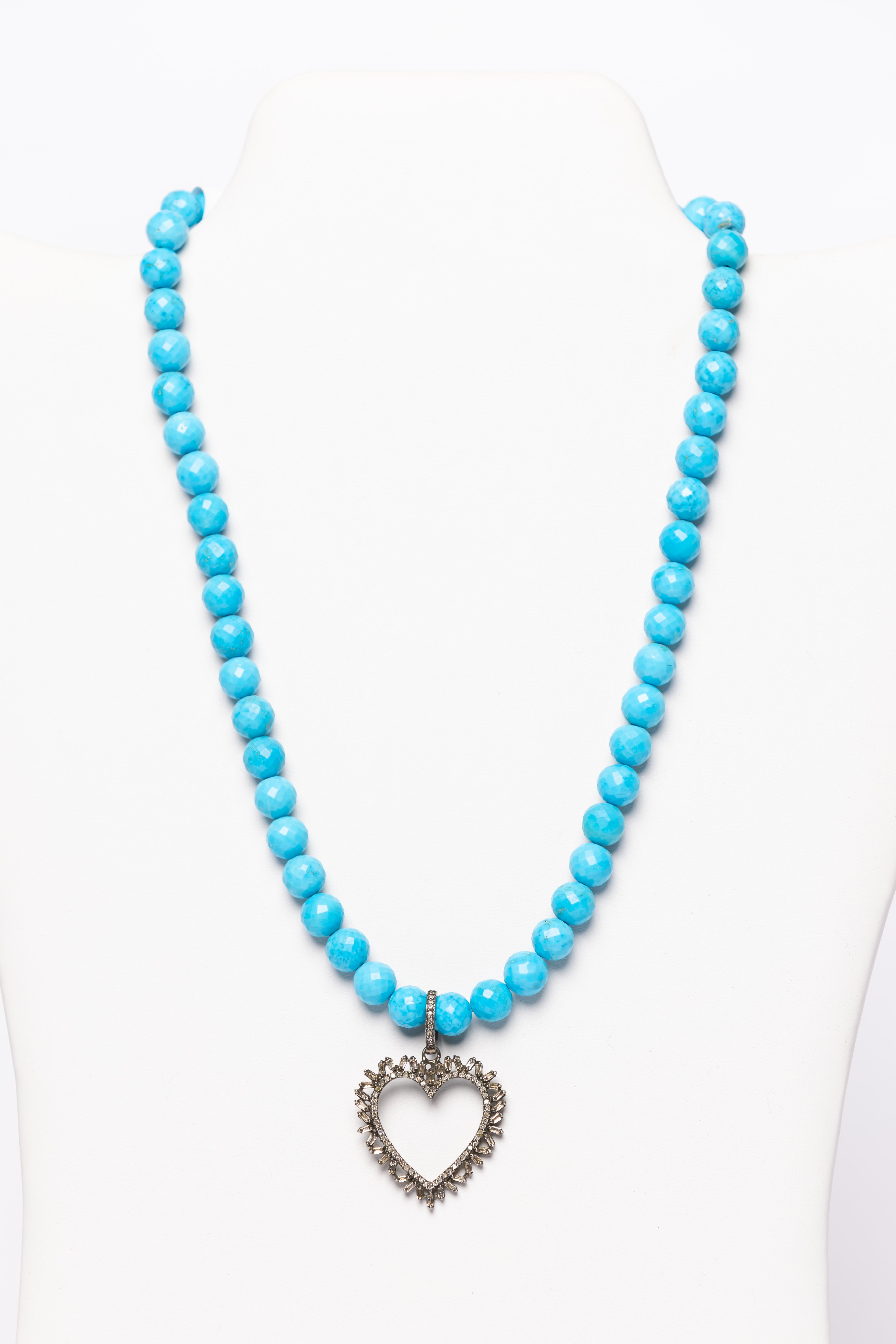 Pave Diamond, Turquoise Necklace