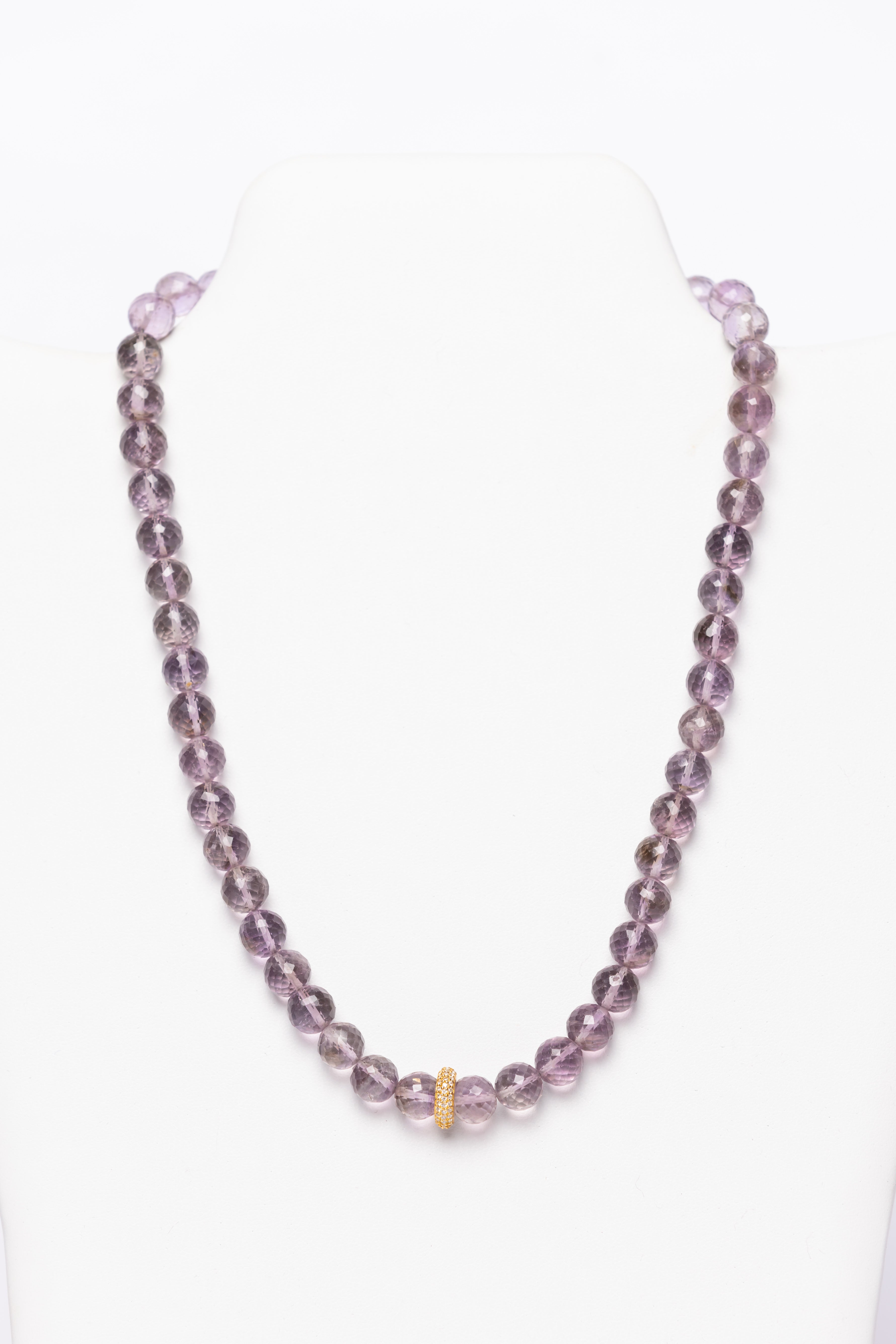 Amethyst, White Topaz Necklace