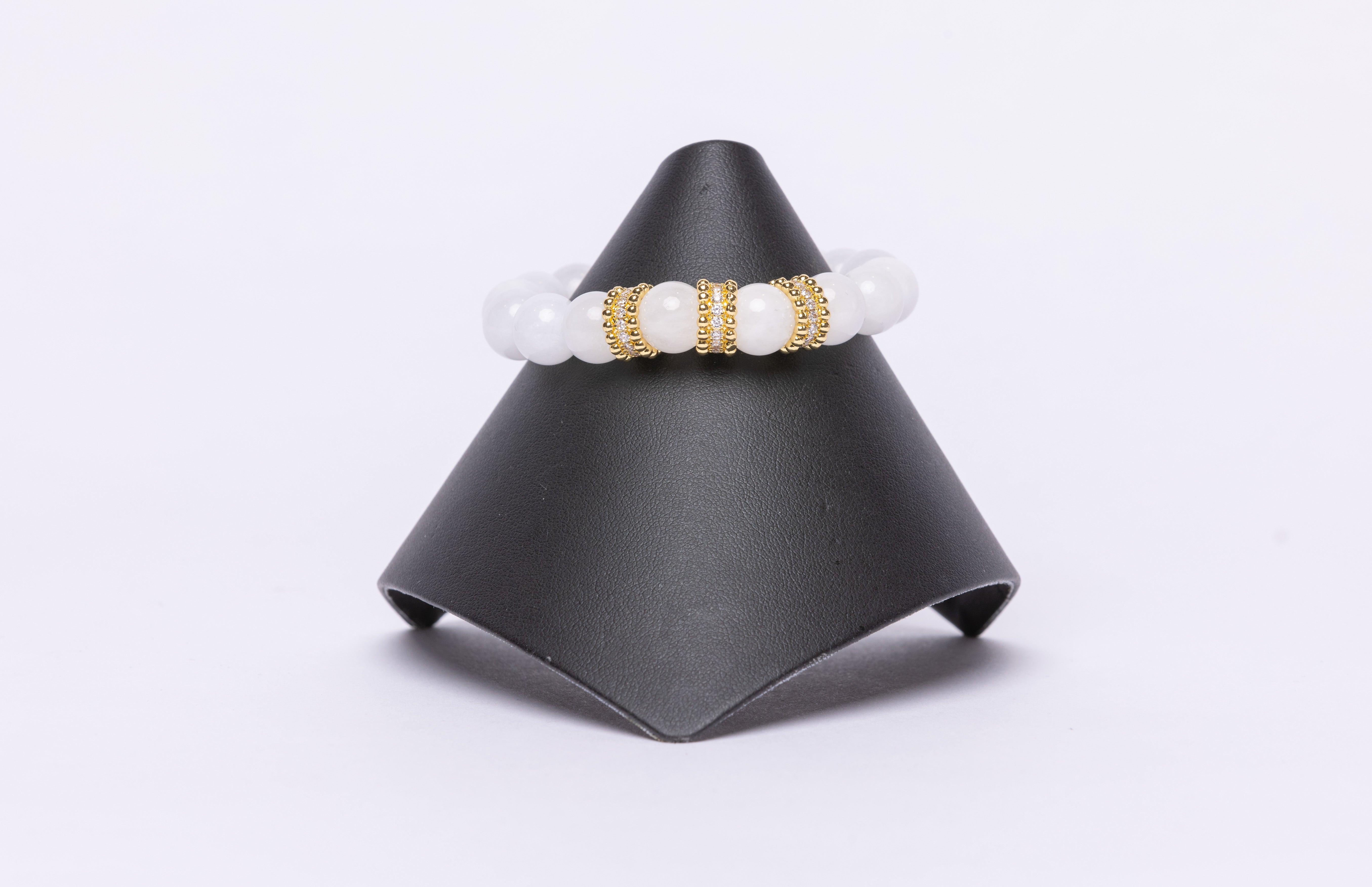 Chalcedony, White Topaz, Vermeil Bracelet