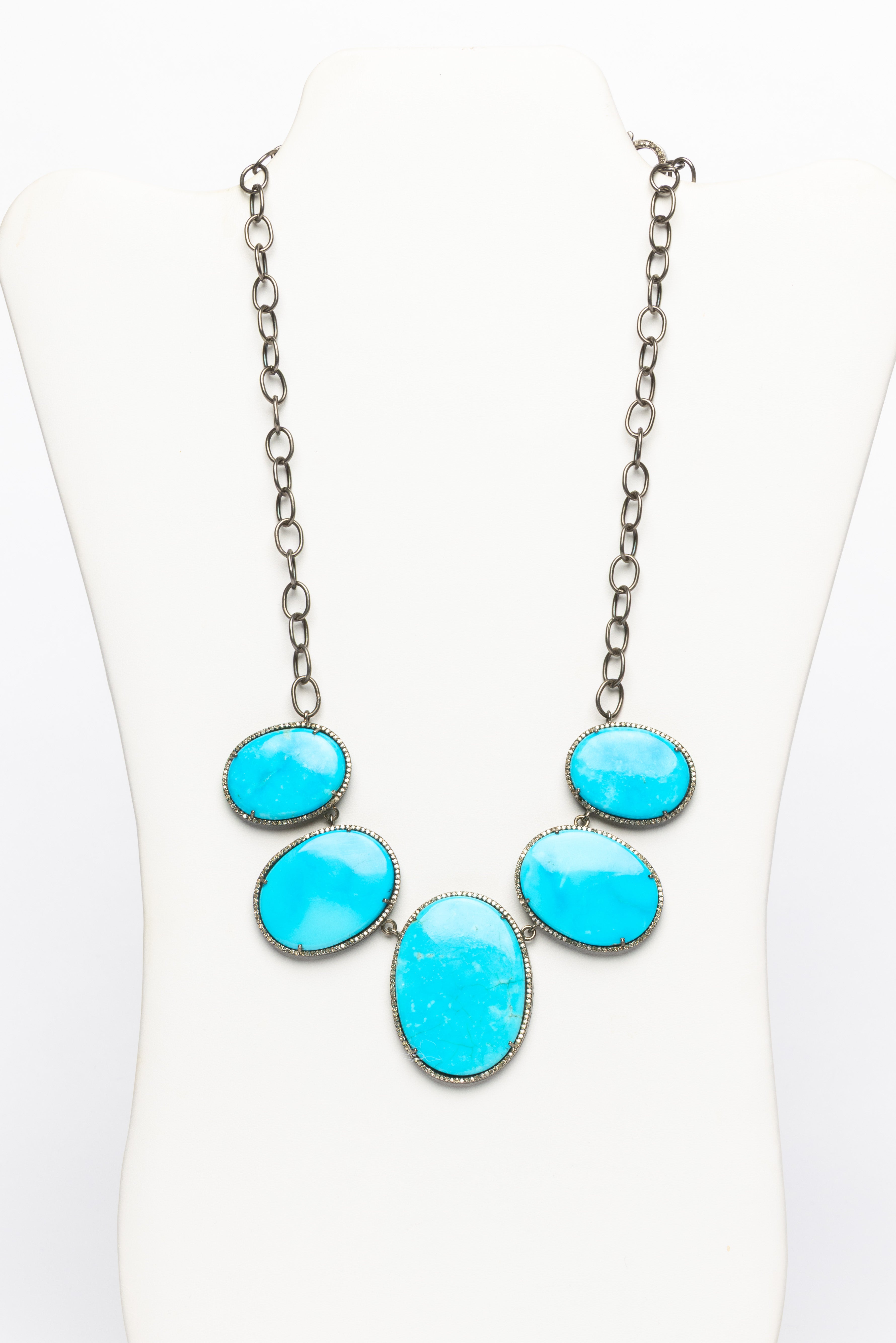 Arizona Turquoise and Diamond Statement Necklace