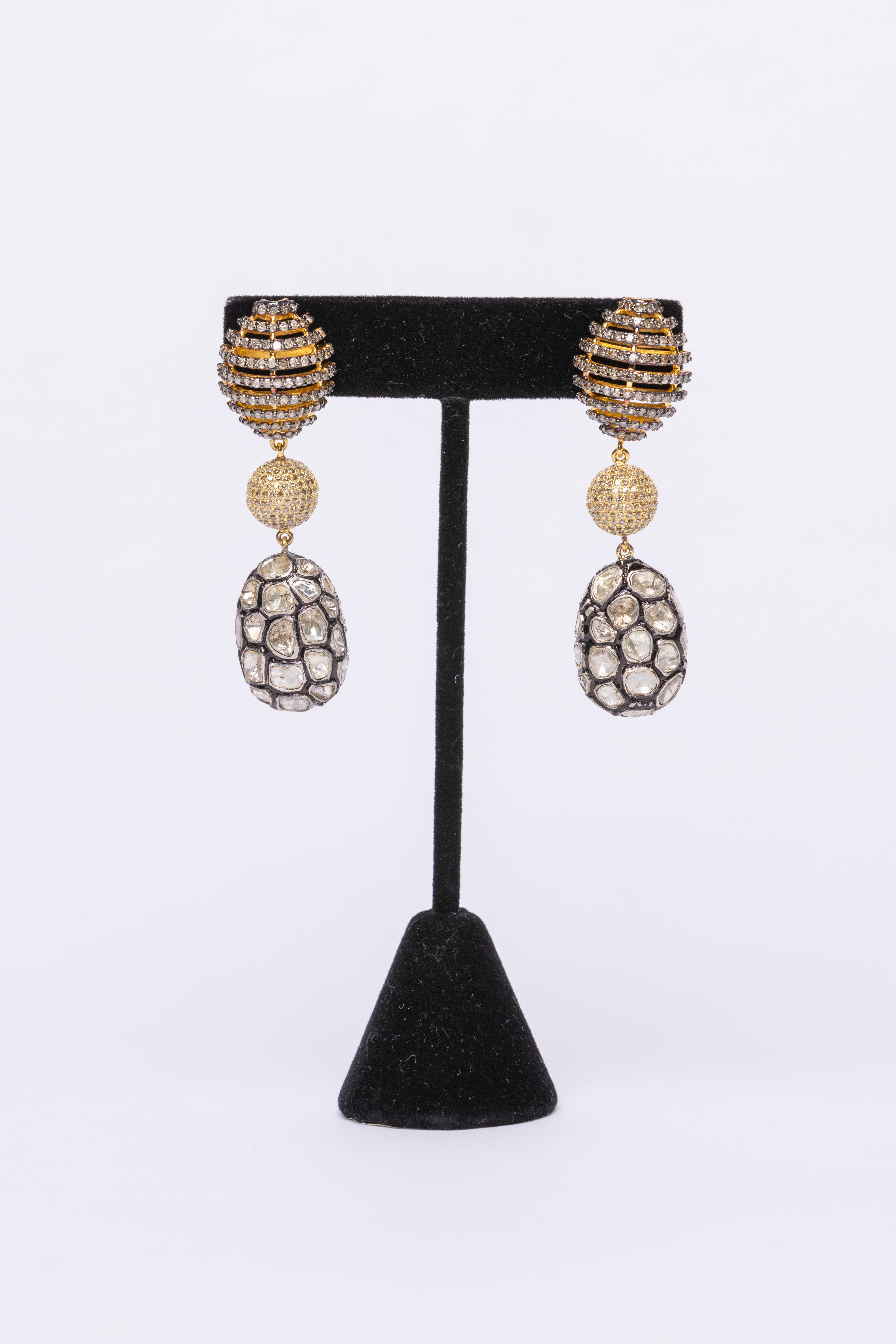 Rose Cute Diamond Vermeil Earring