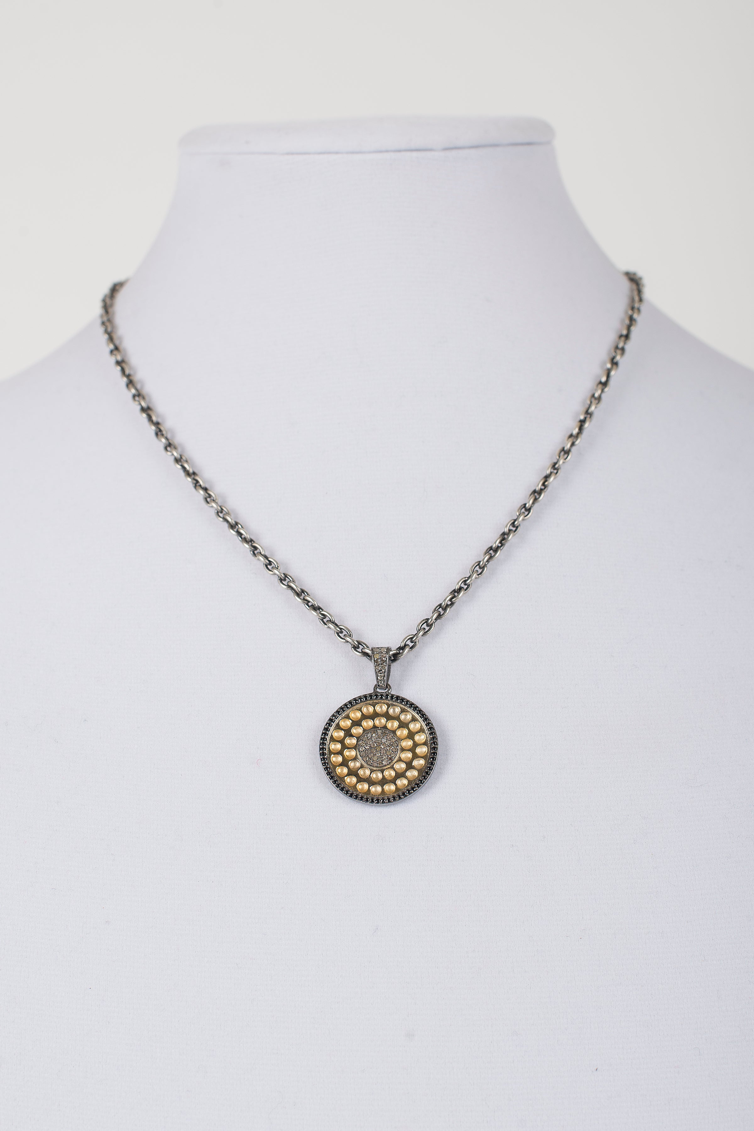 Pave Diamond and Vermeil Pendant
