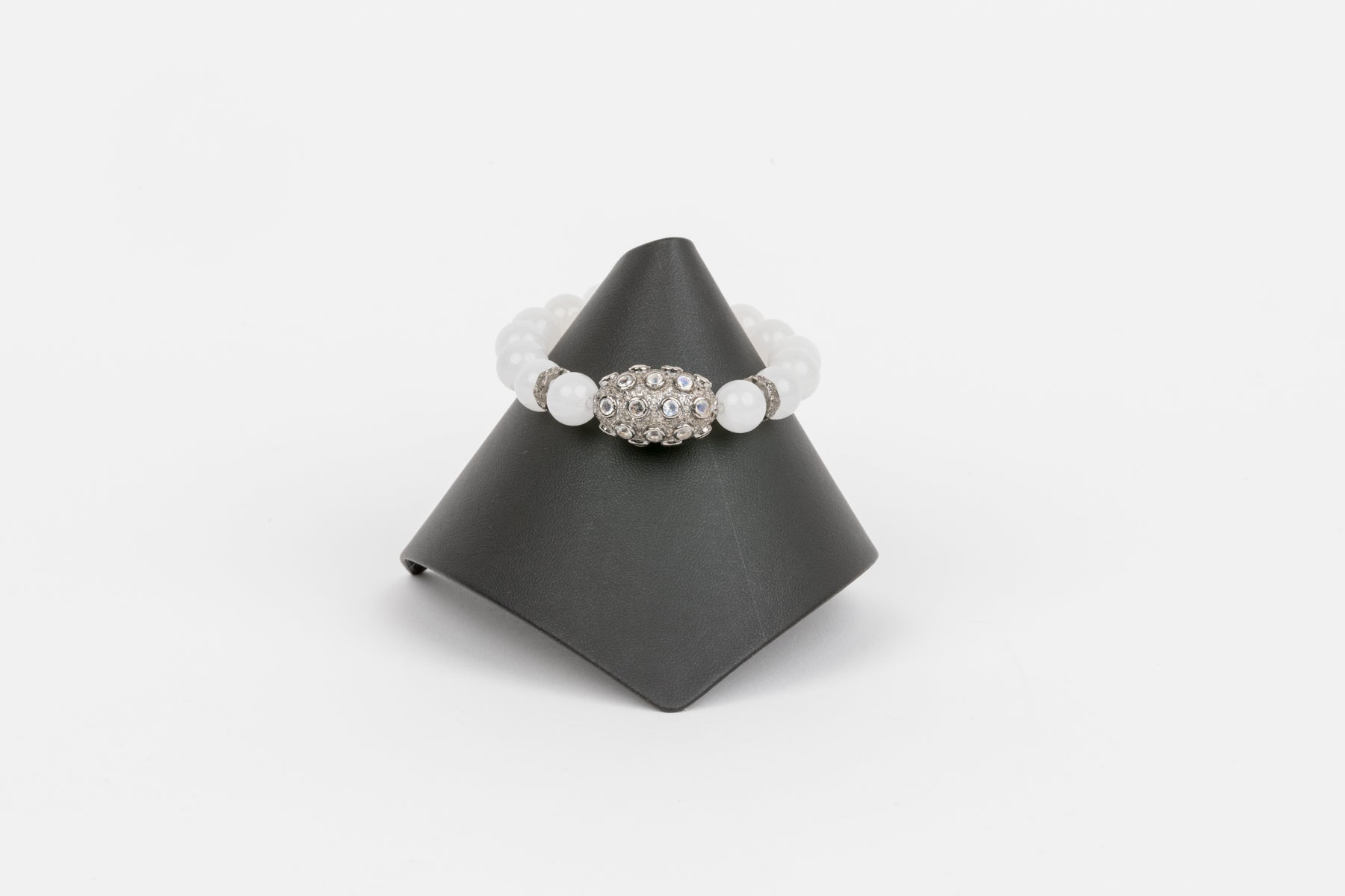 Cloud Quartz and Moonstone Bracelet