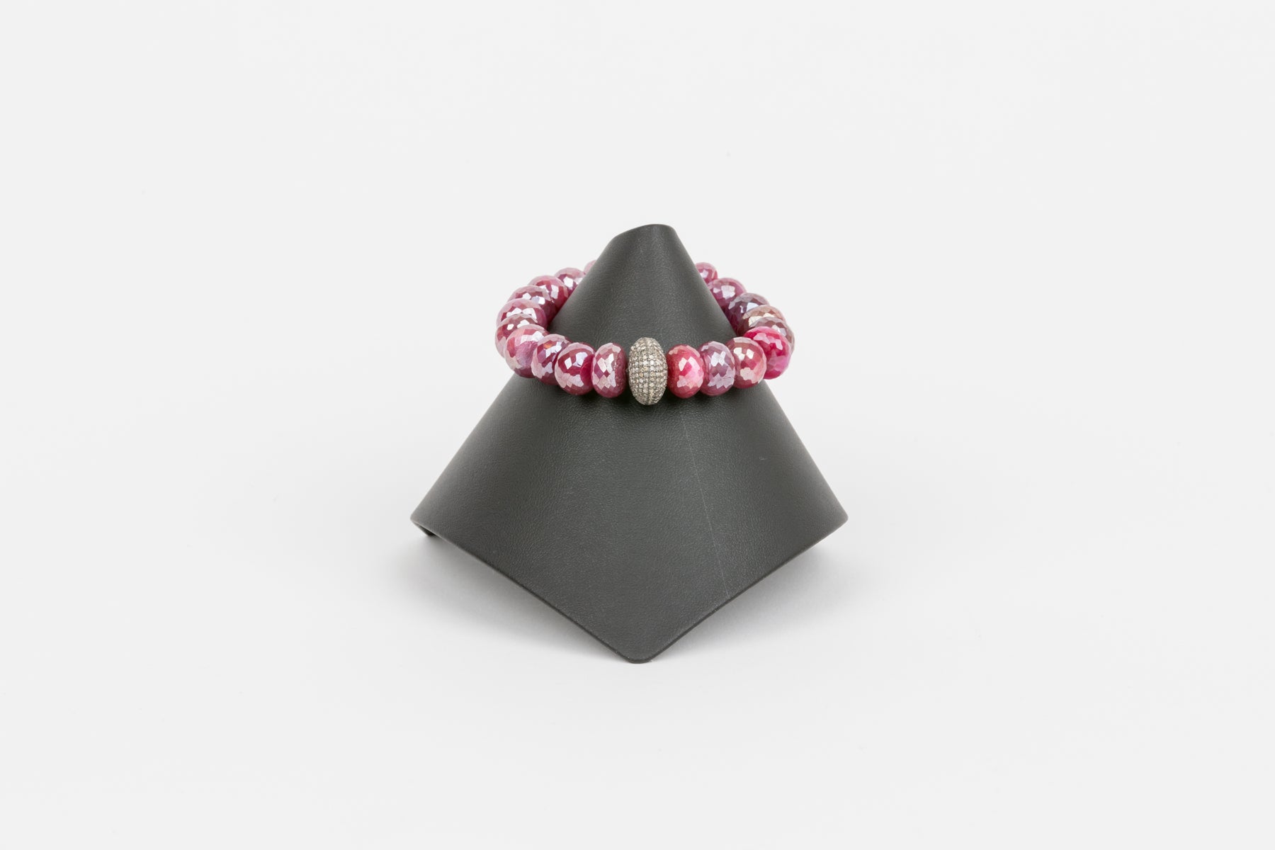 Mystic Moonstone and Pave Diamond Bracelet