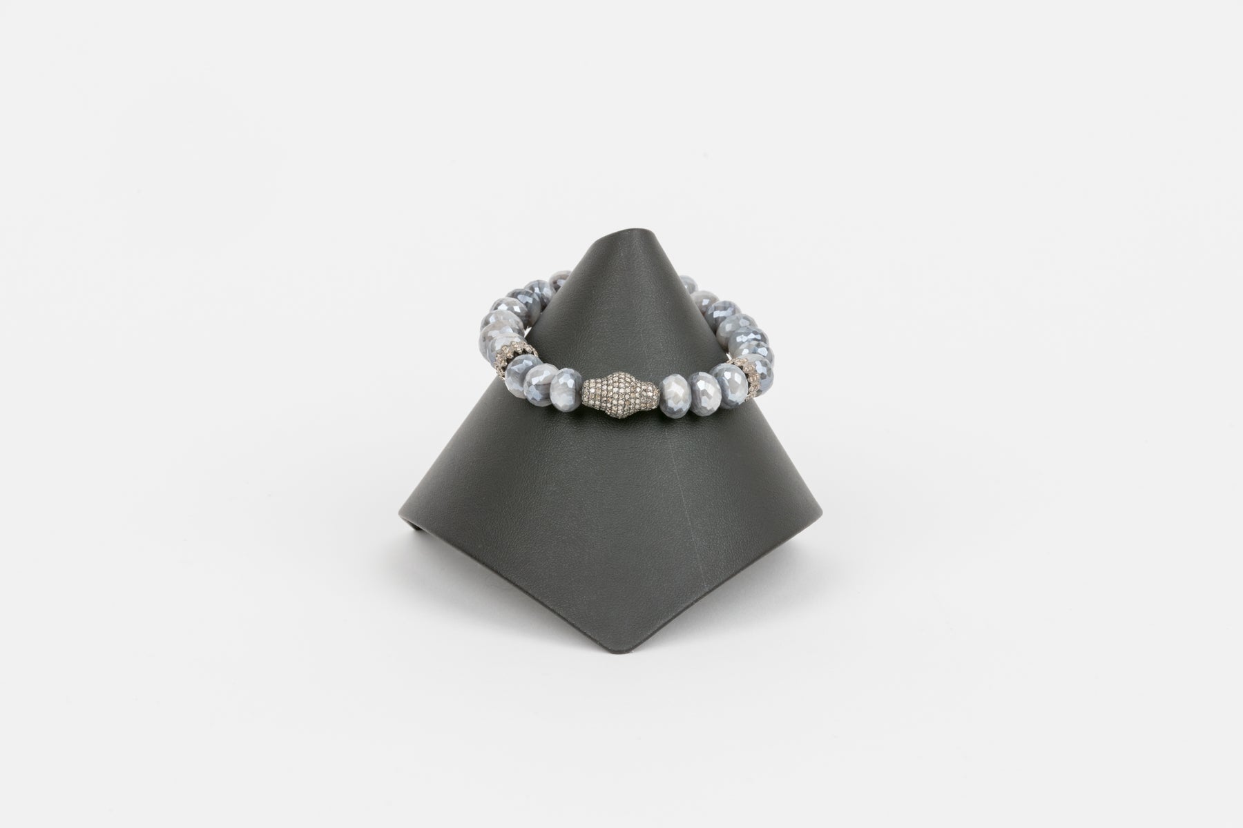 Mystic Moonstone and Pave Diamond Bracelet