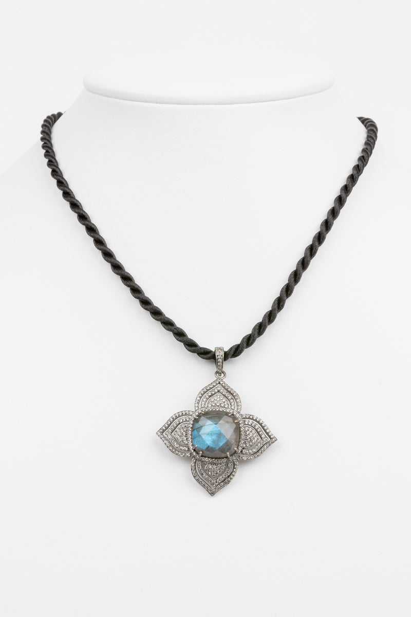 Labradorite and White Topaz Necklace