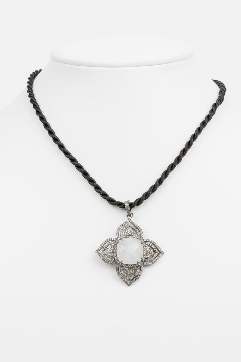 Moonstone and White Topaz Necklace