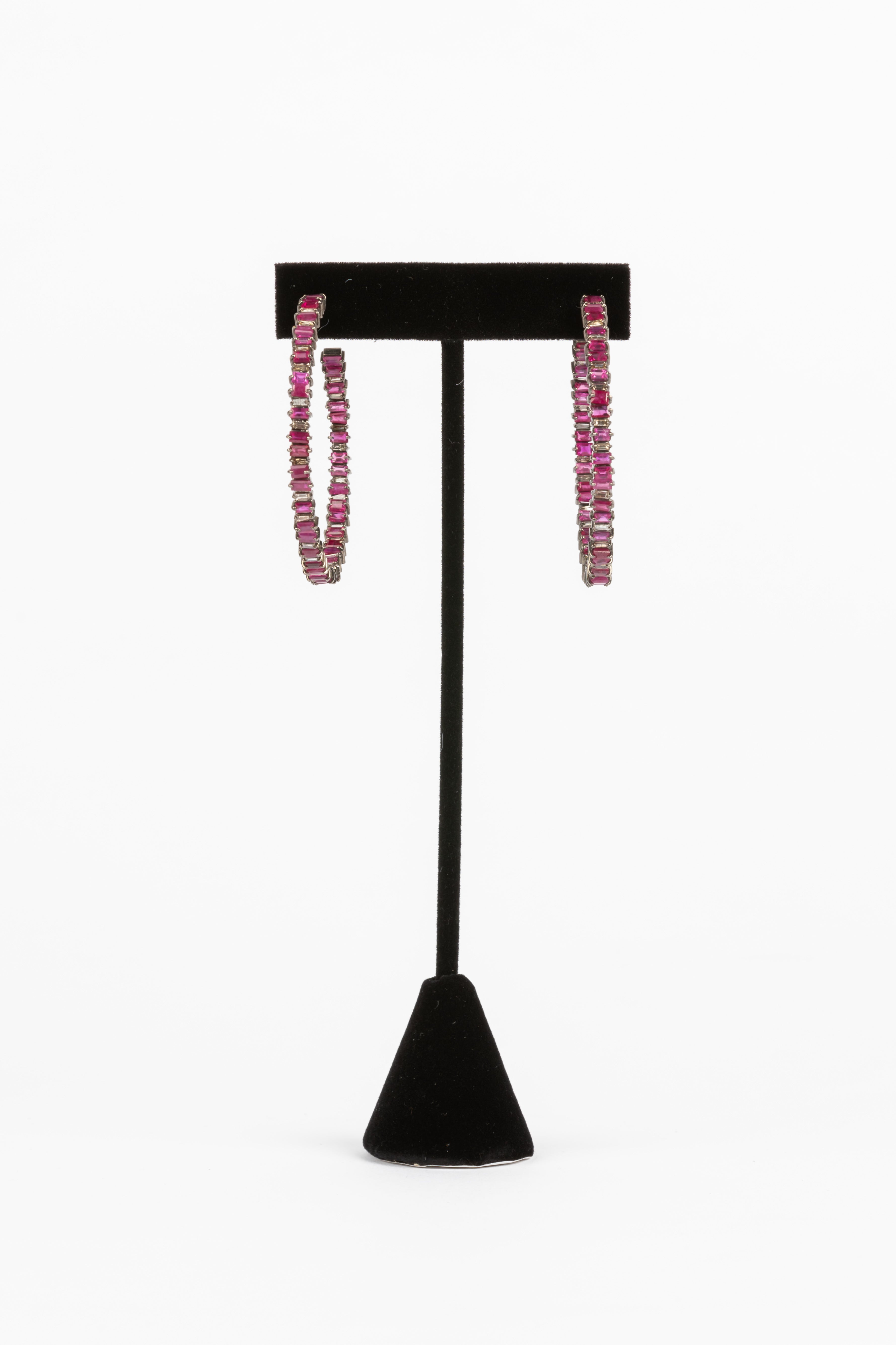 Ruby and Diamond Earrings