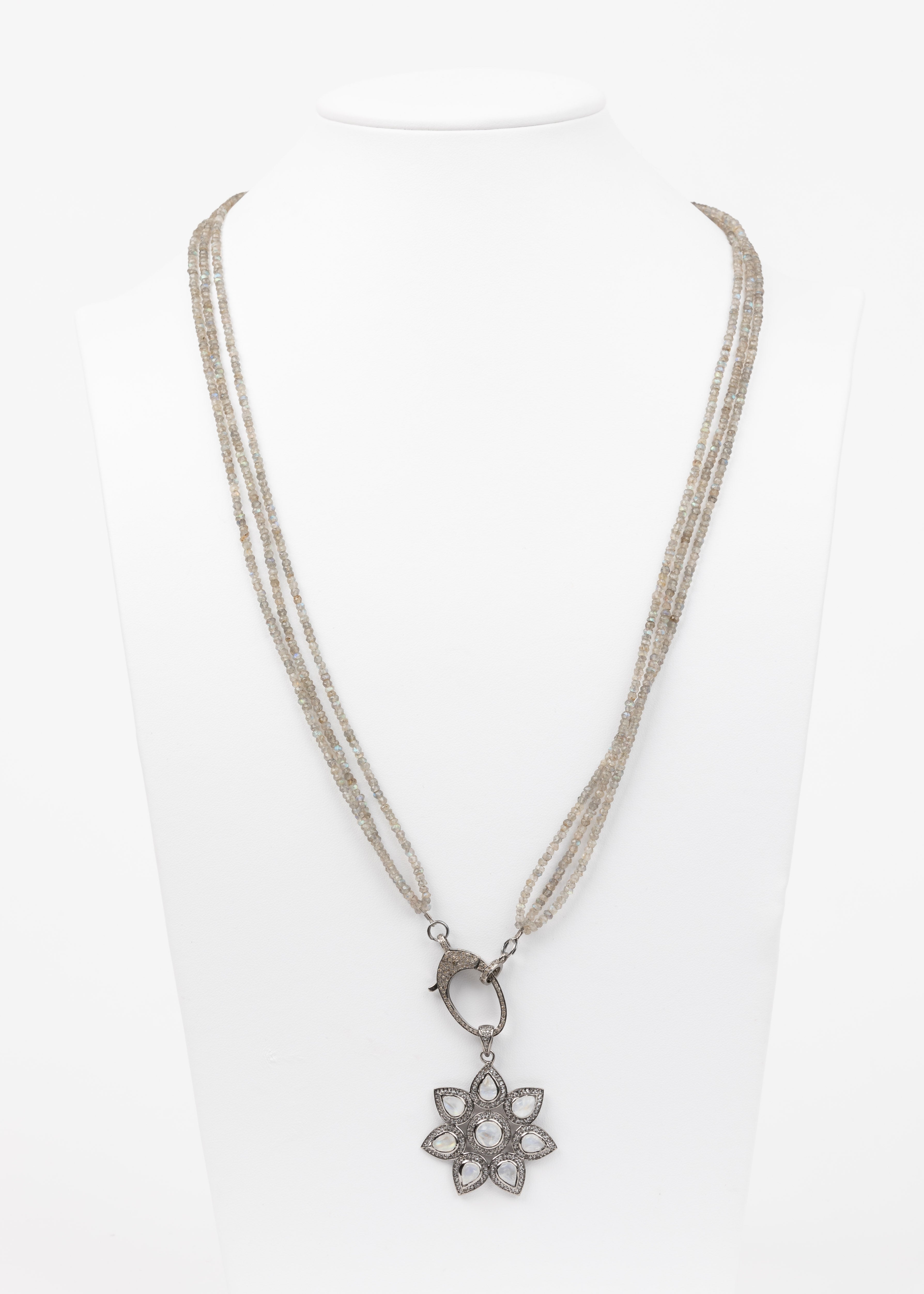 Moonstone and Quartz Necklace