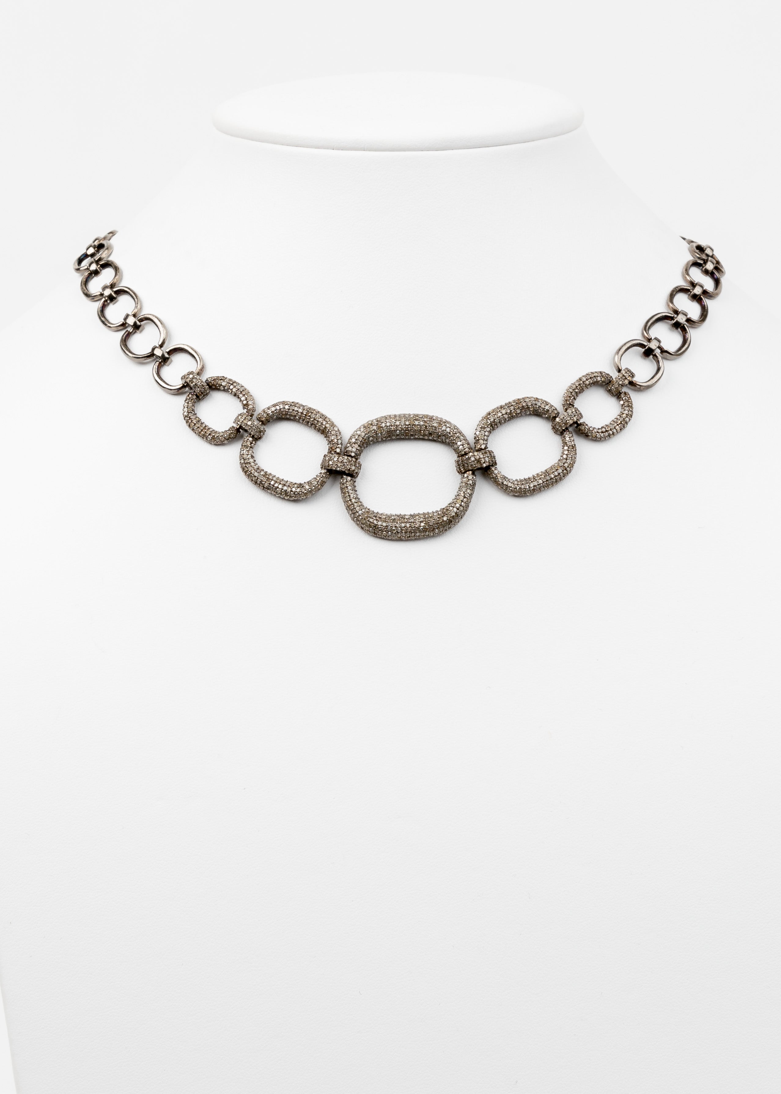 Pave Diamond Link Necklace