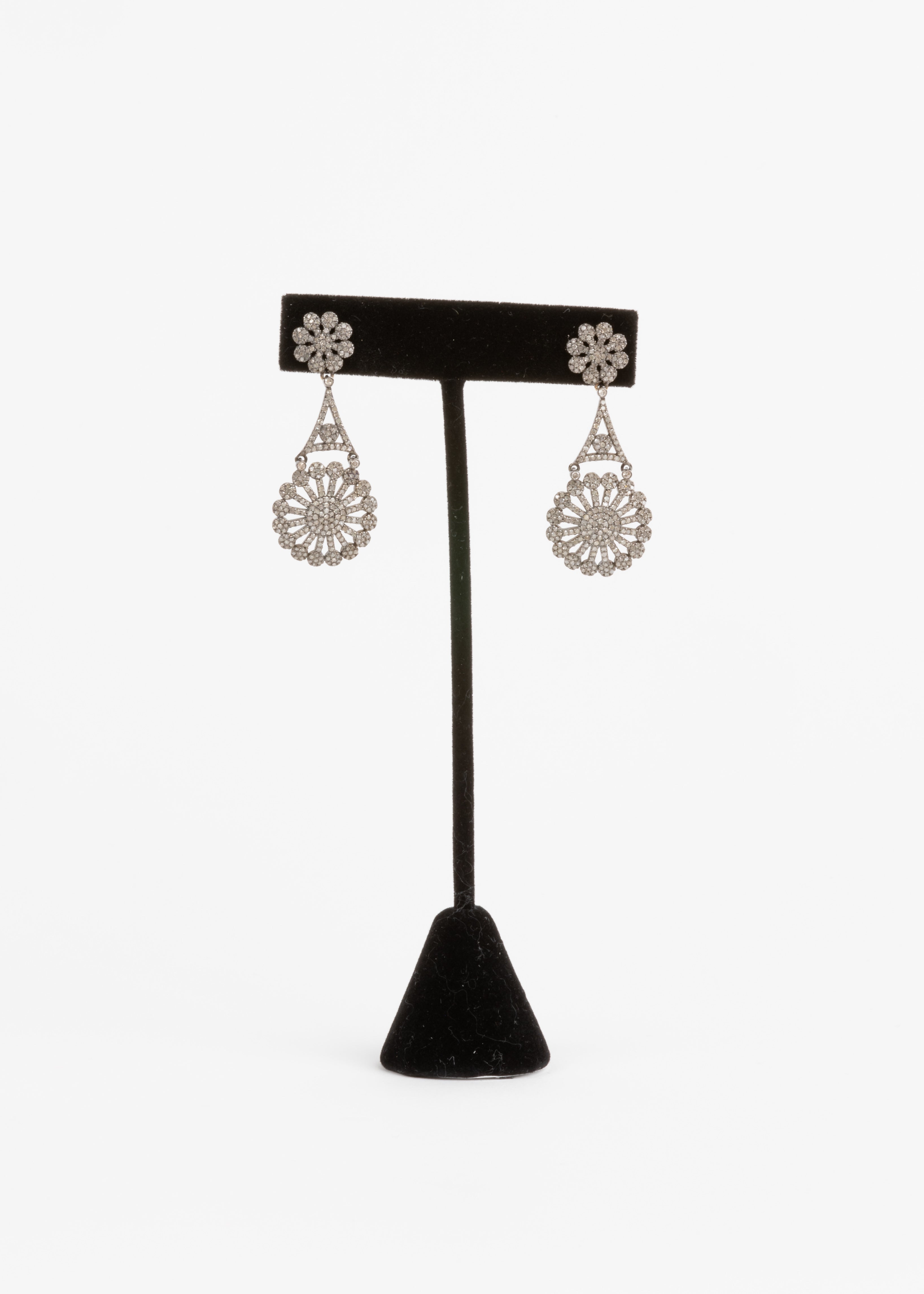 Pave Diamond Earrrings