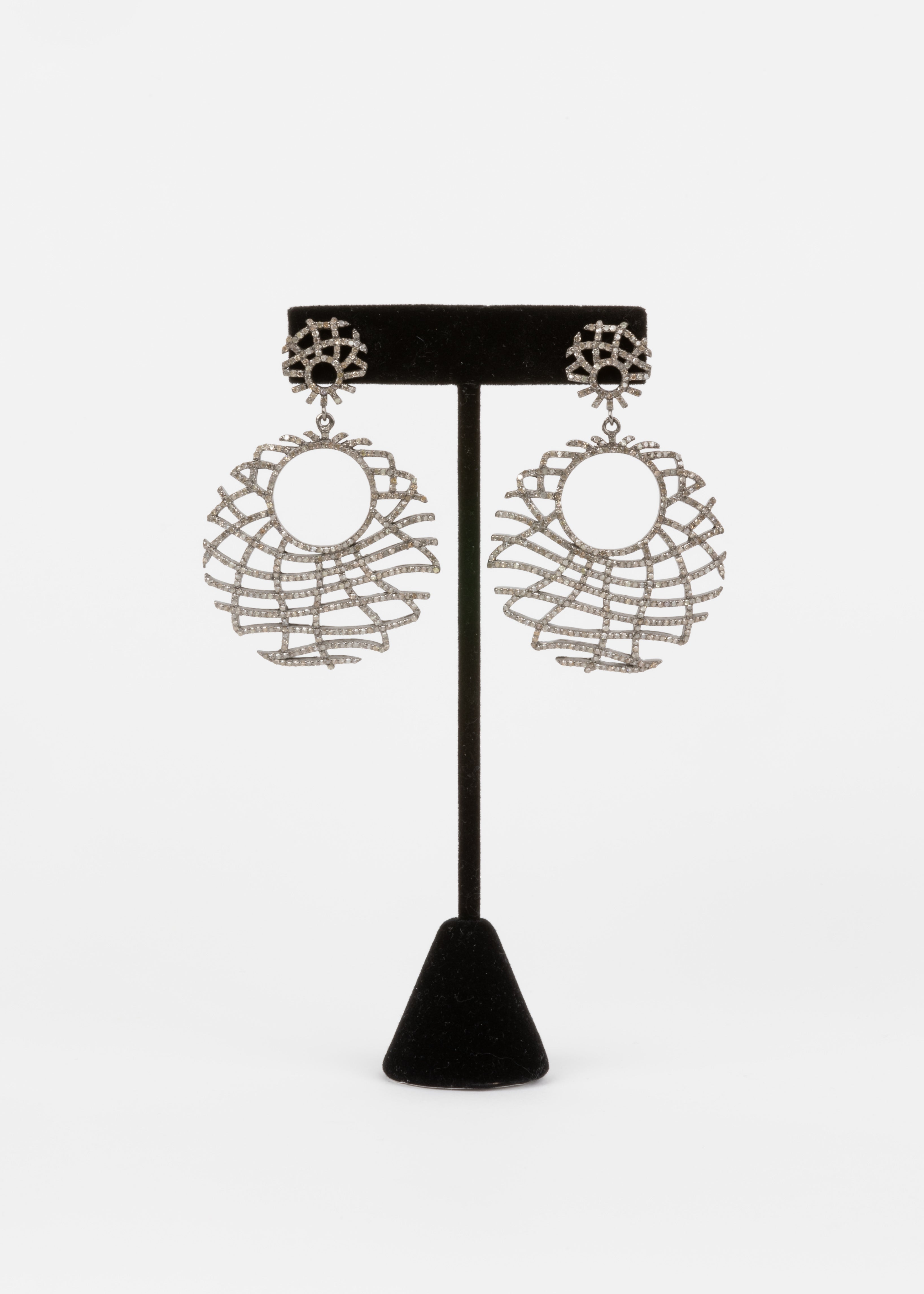 Pave Diamond Earrings