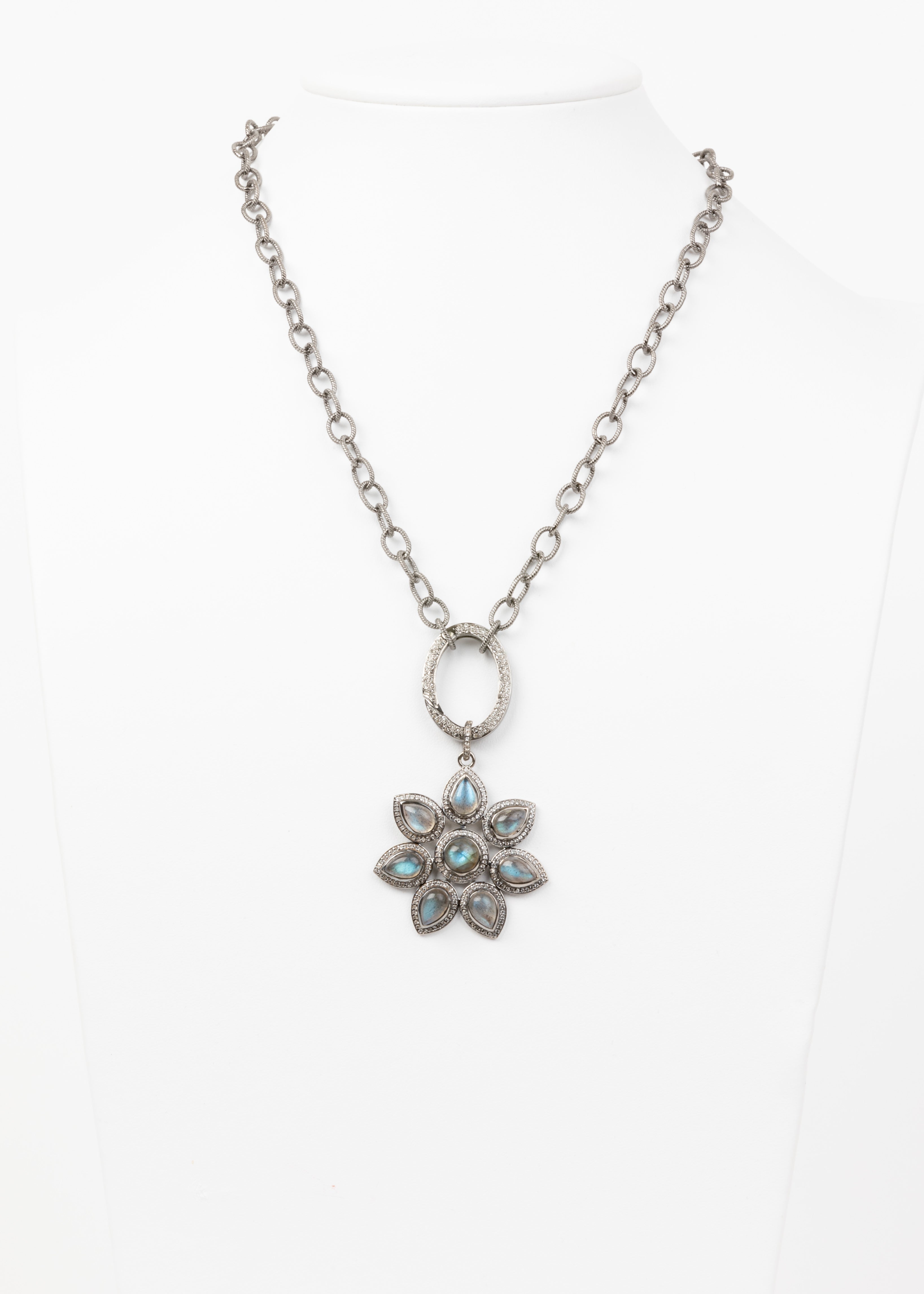 Labradorite and White Topaz