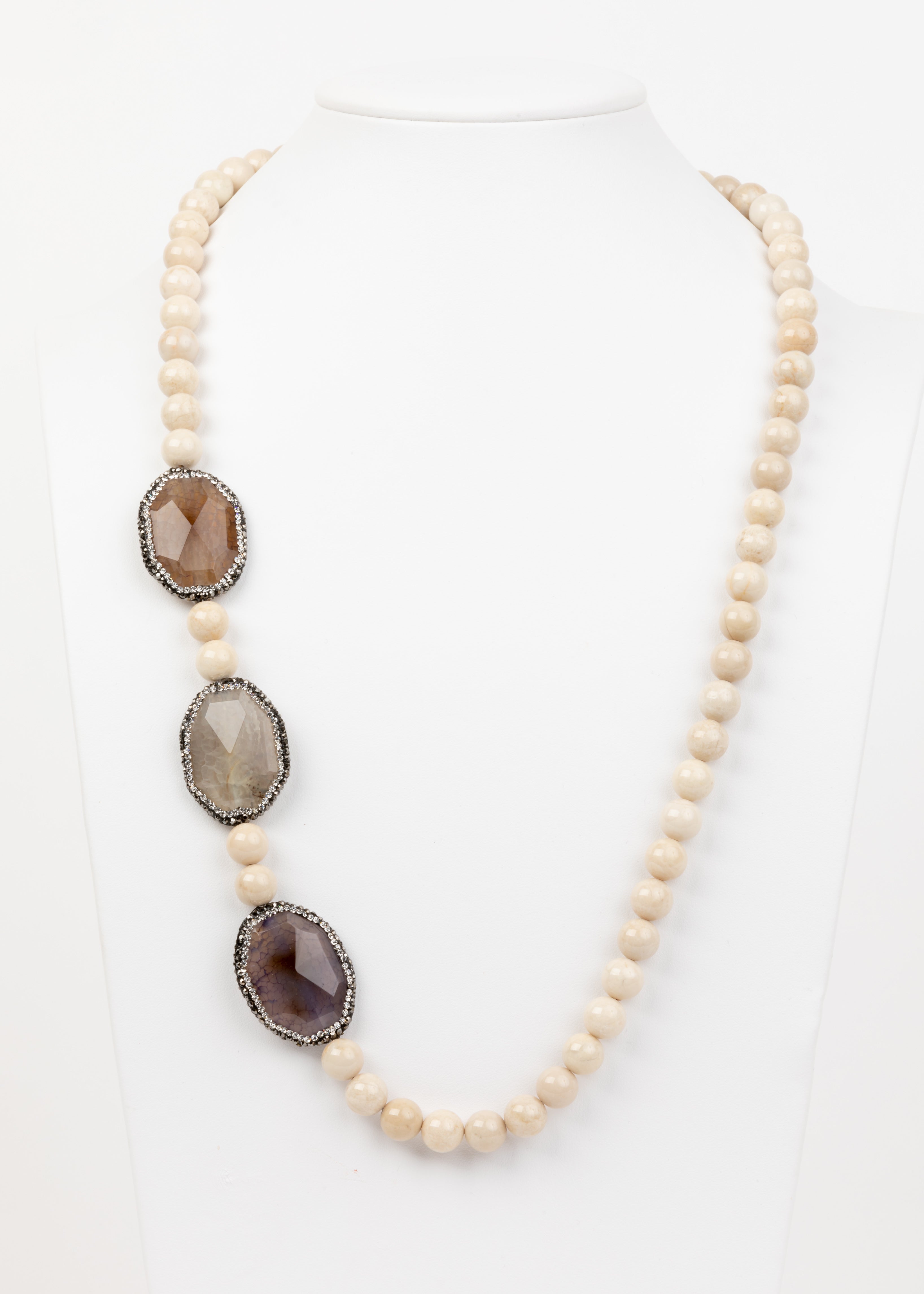 Agate and Hematite Necklace