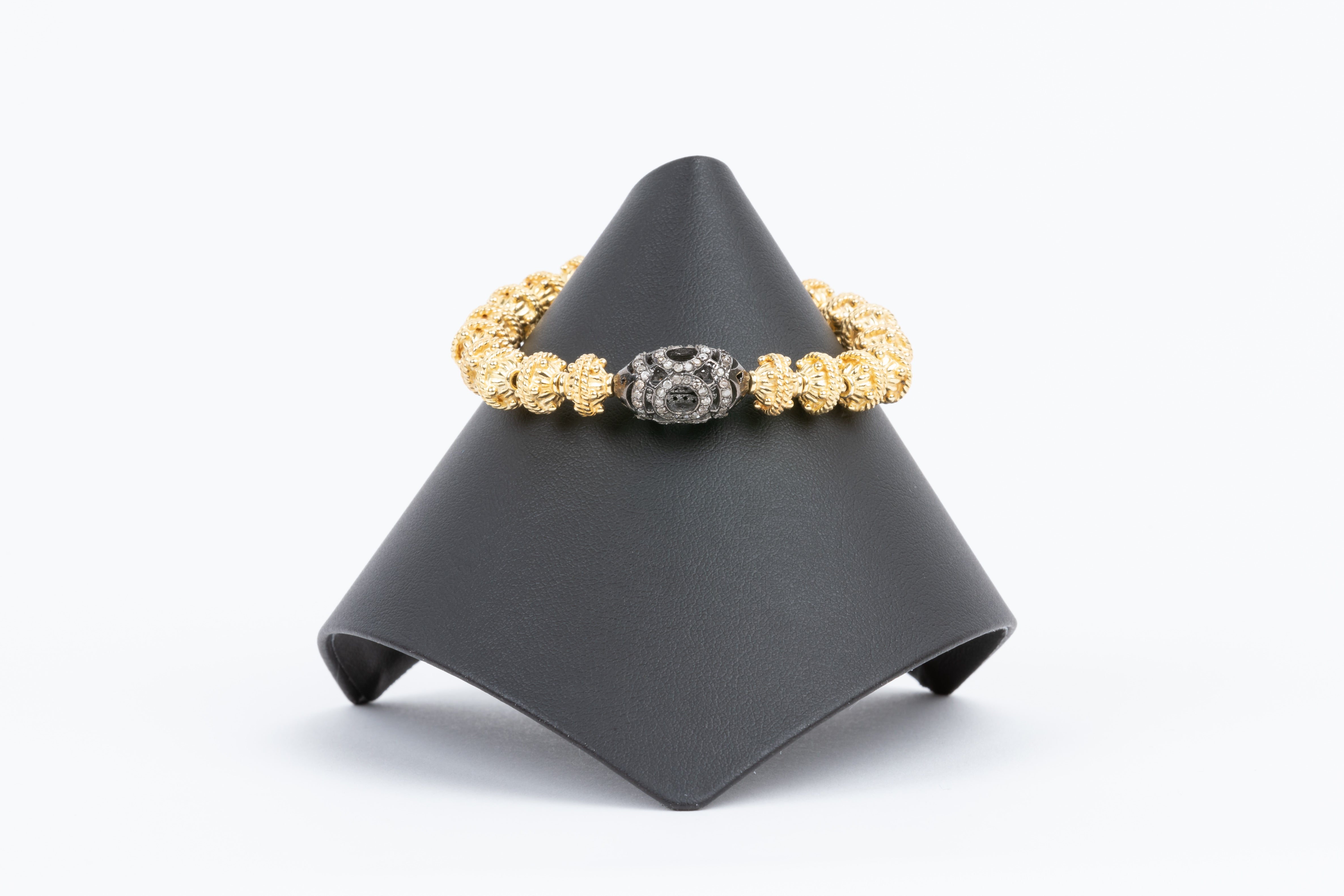 Pave Diamond, Vermeil Bracelet