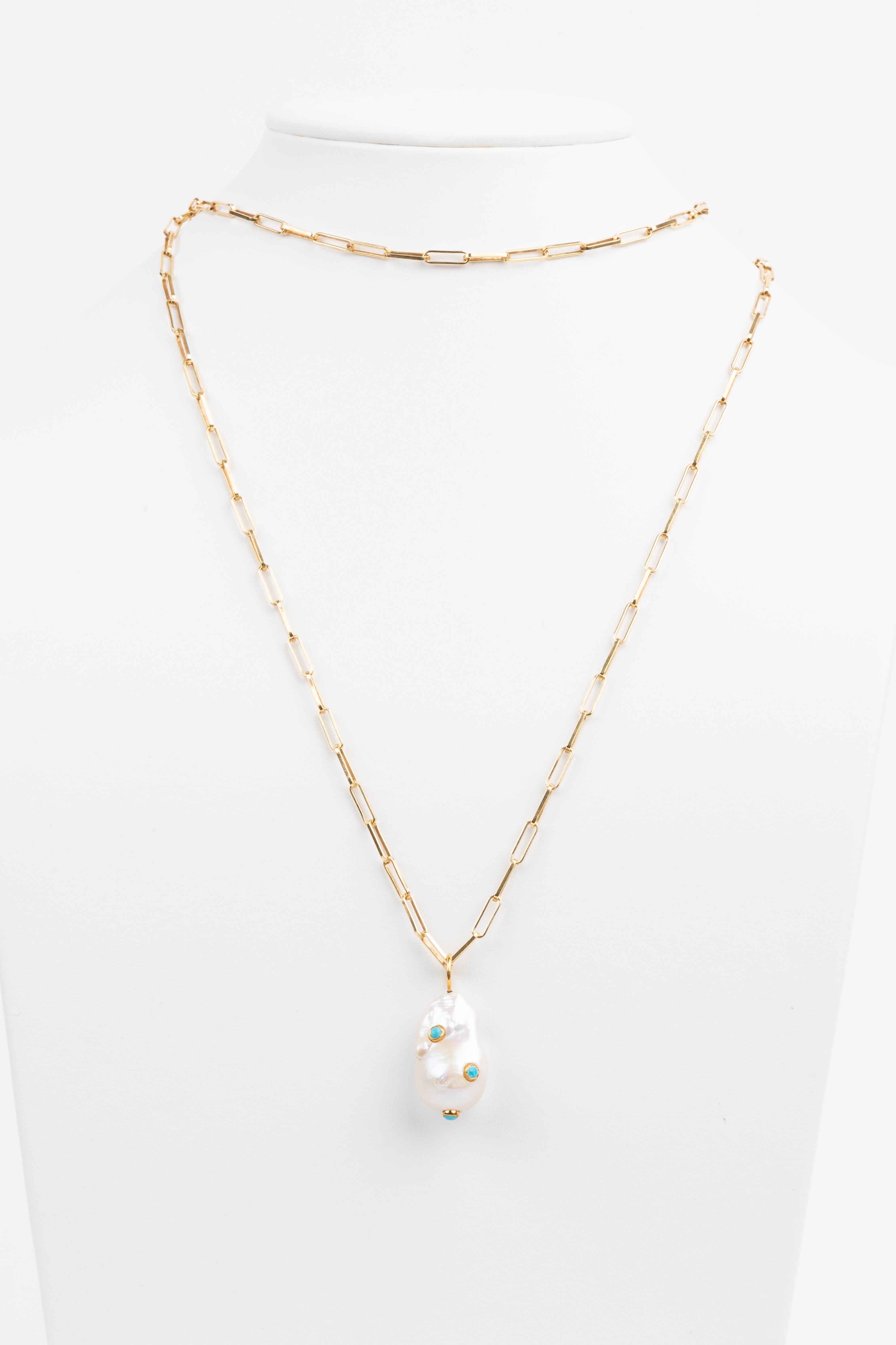 Turquoise, Pearl, Vermeil