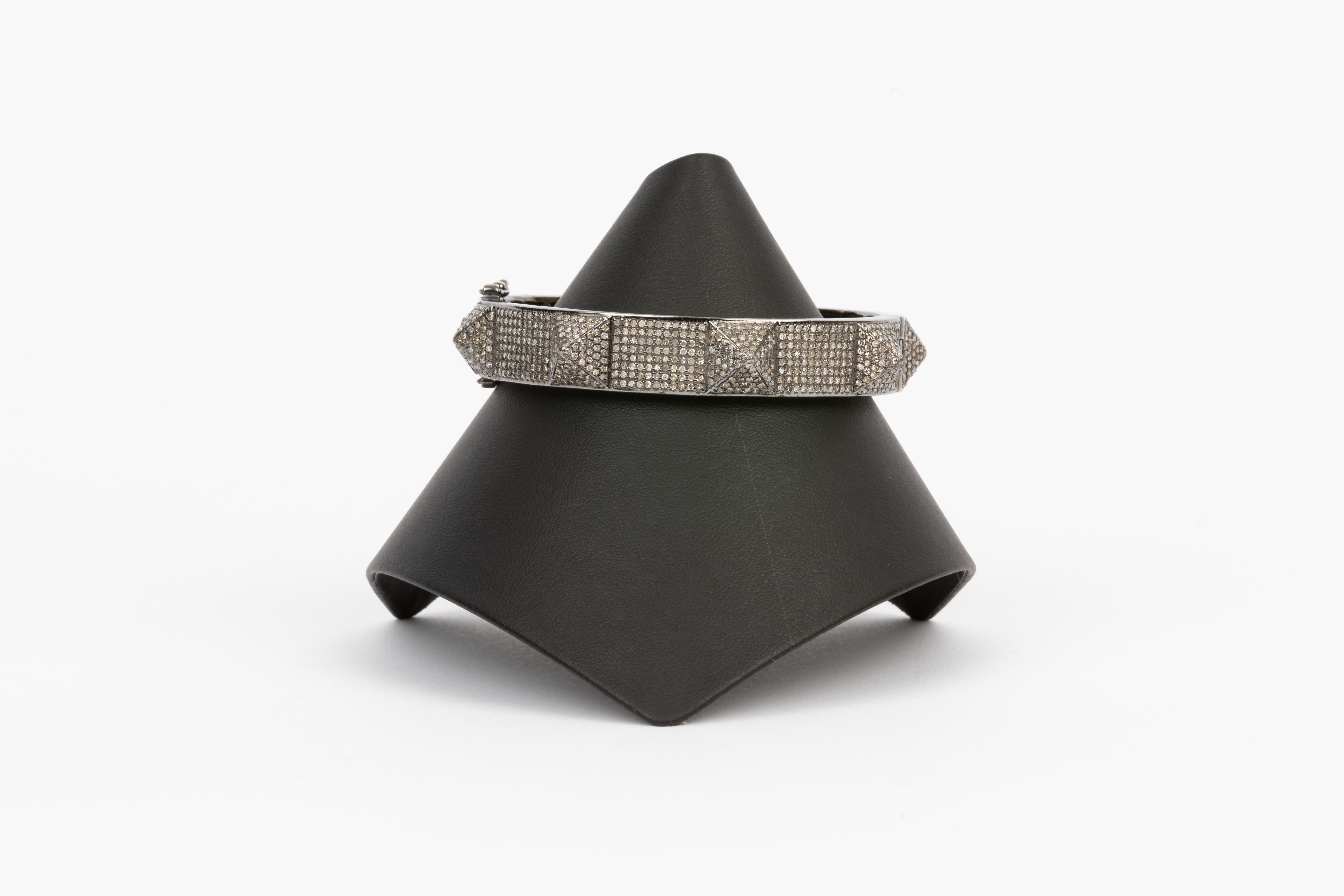 Pave Diamond Spike Bangle