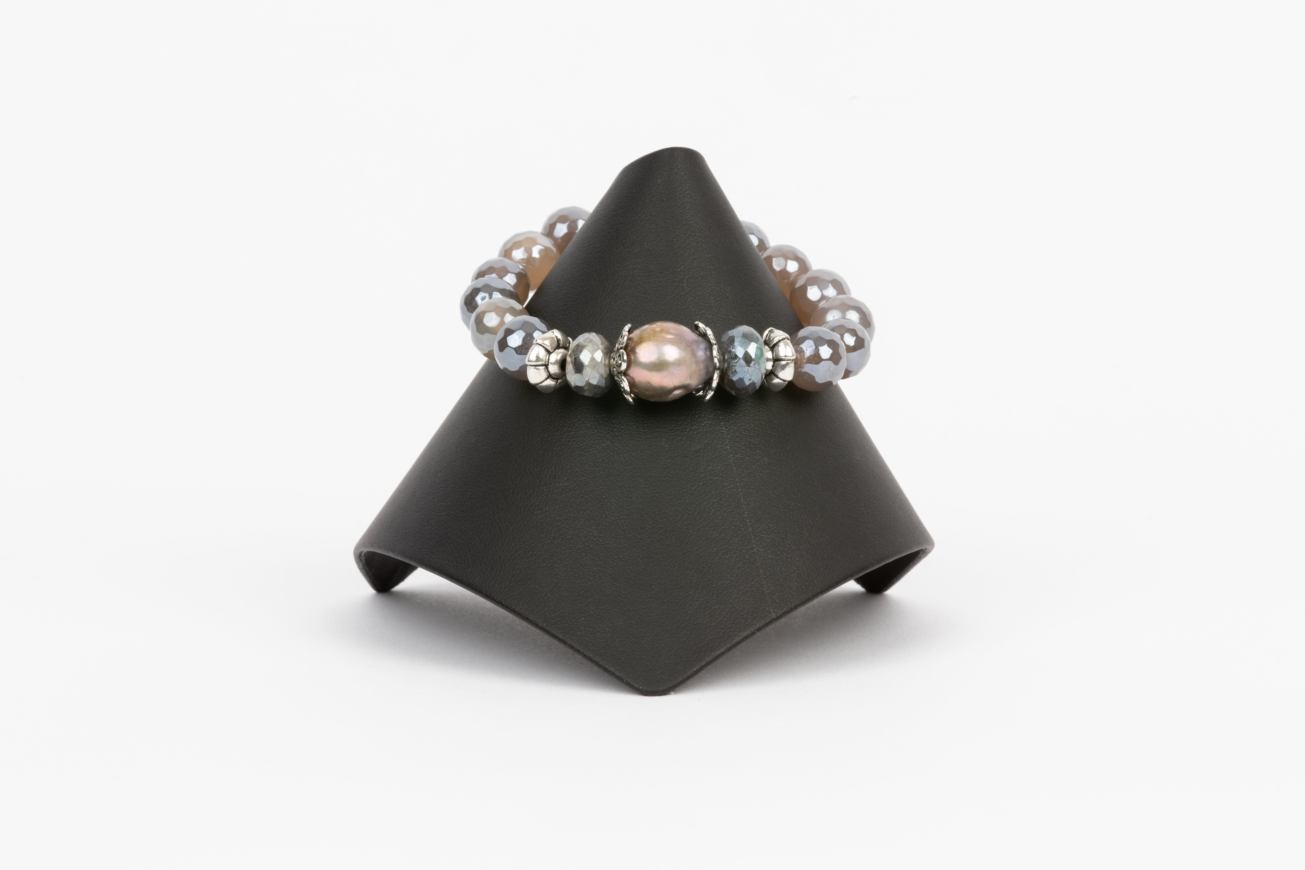 Pearl, Mystic Quartz Bracelet