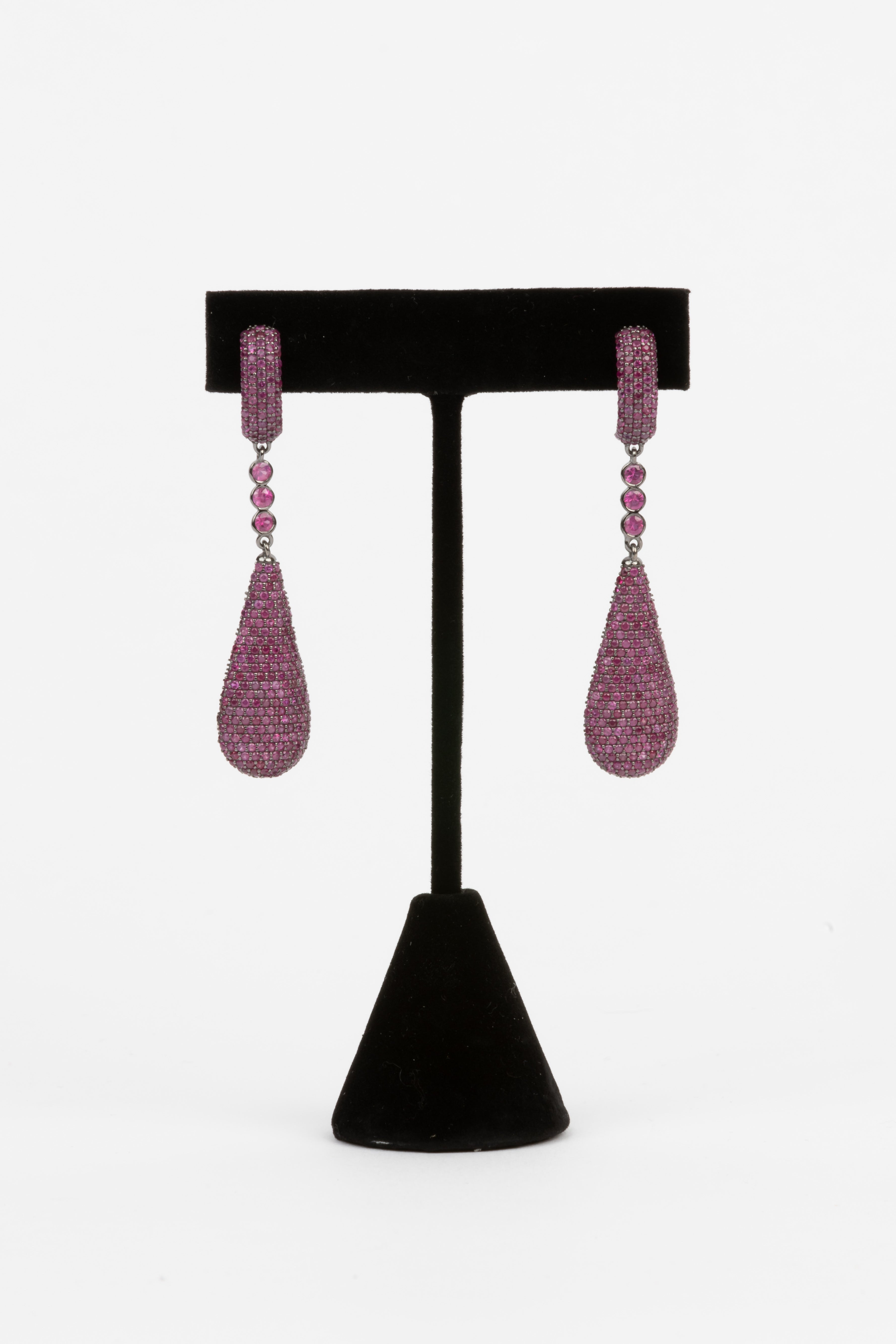 Pave Ruby Earrings