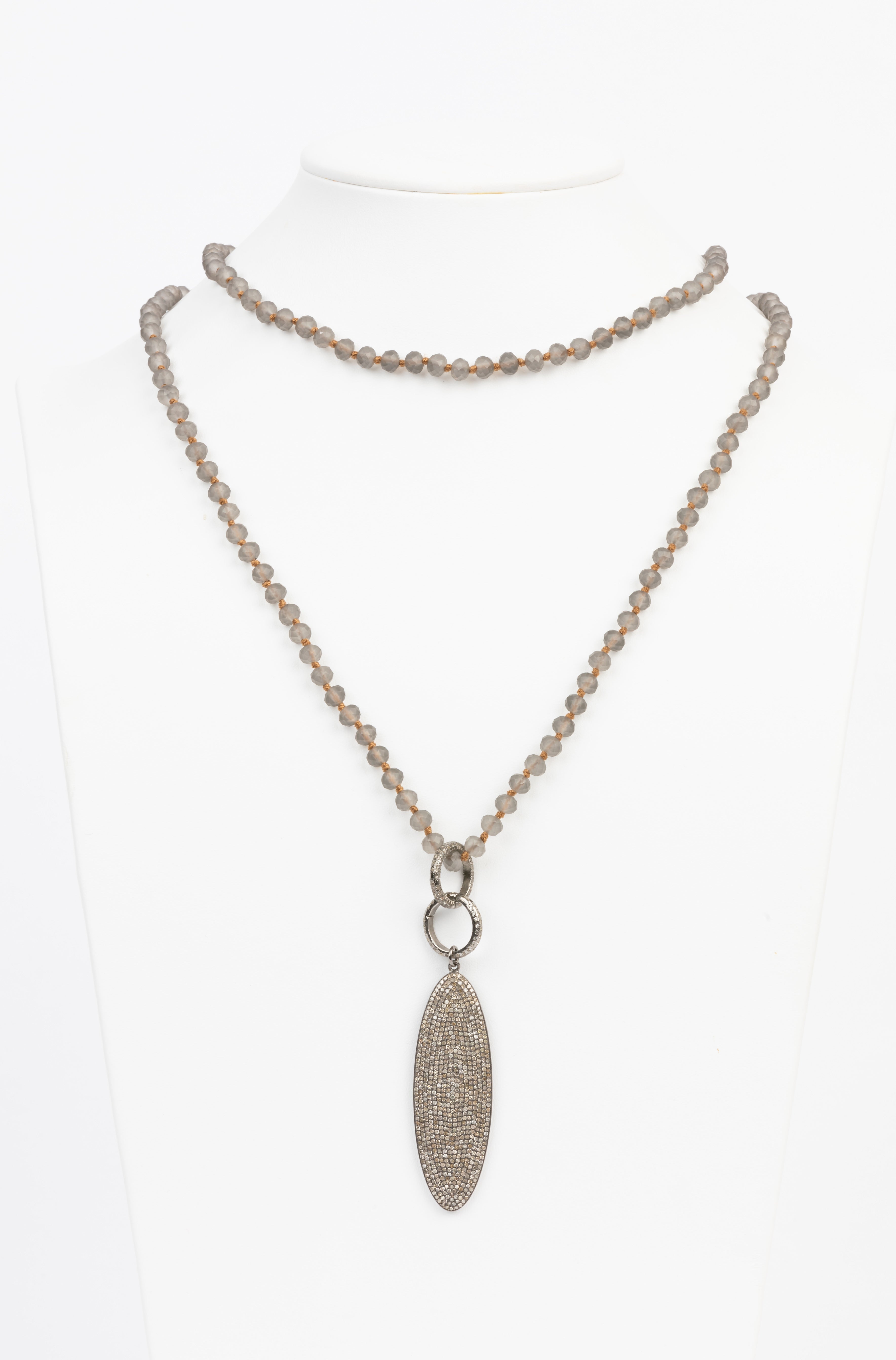Pave Diamond, Crystal Necklace
