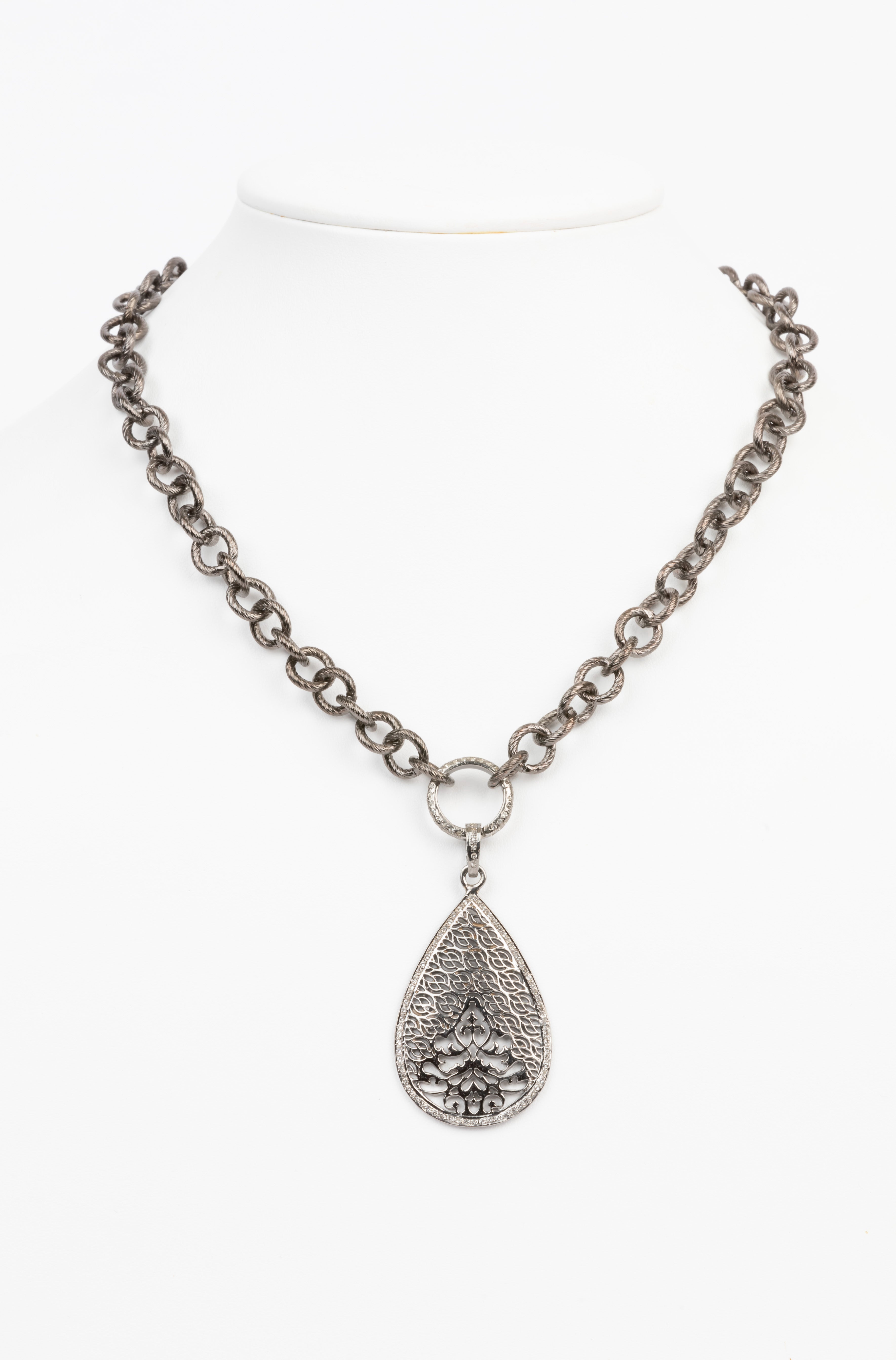 White Topaz and Sterling Necklace