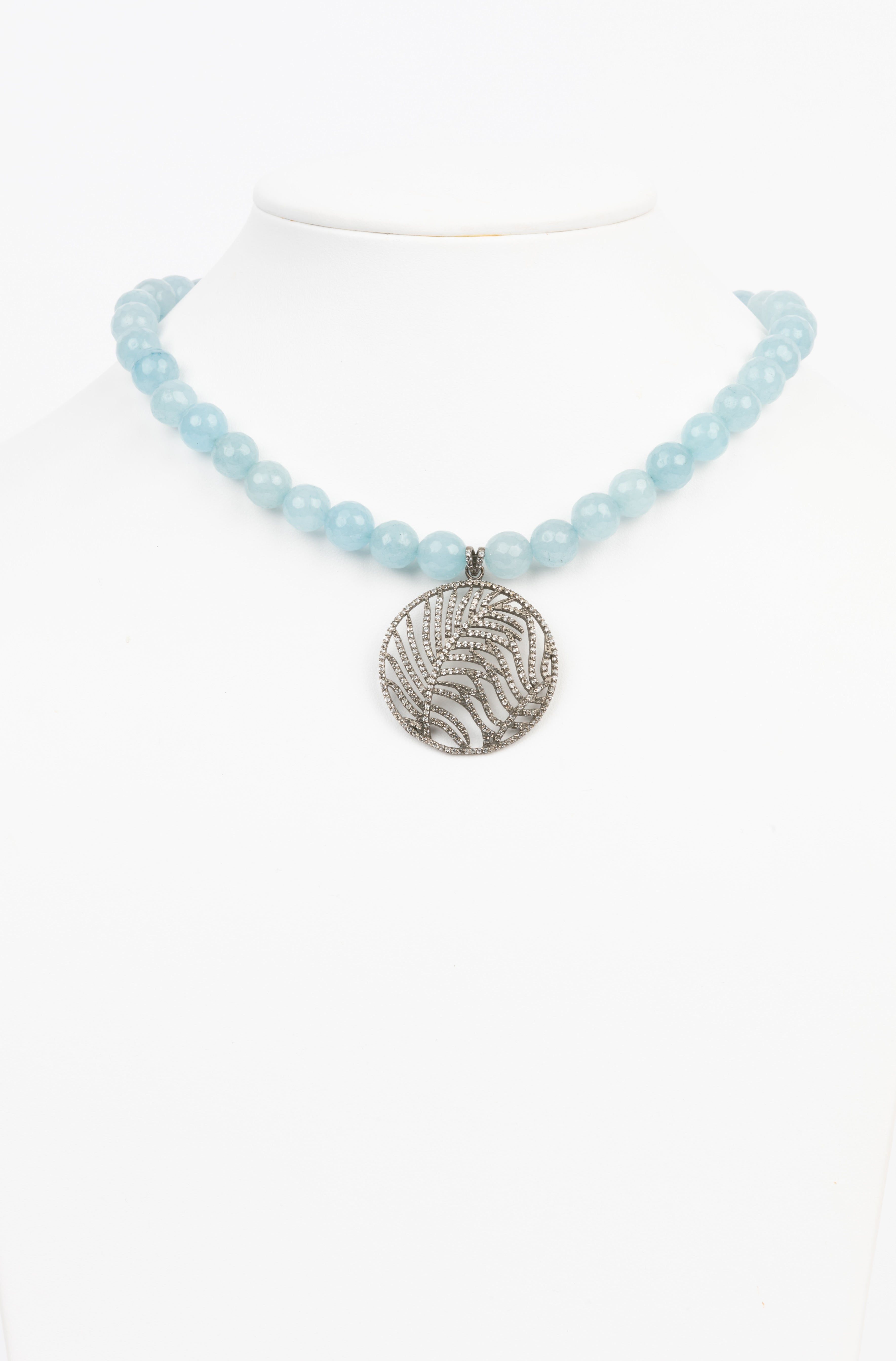 White Topaz and Chalcedony Necklace