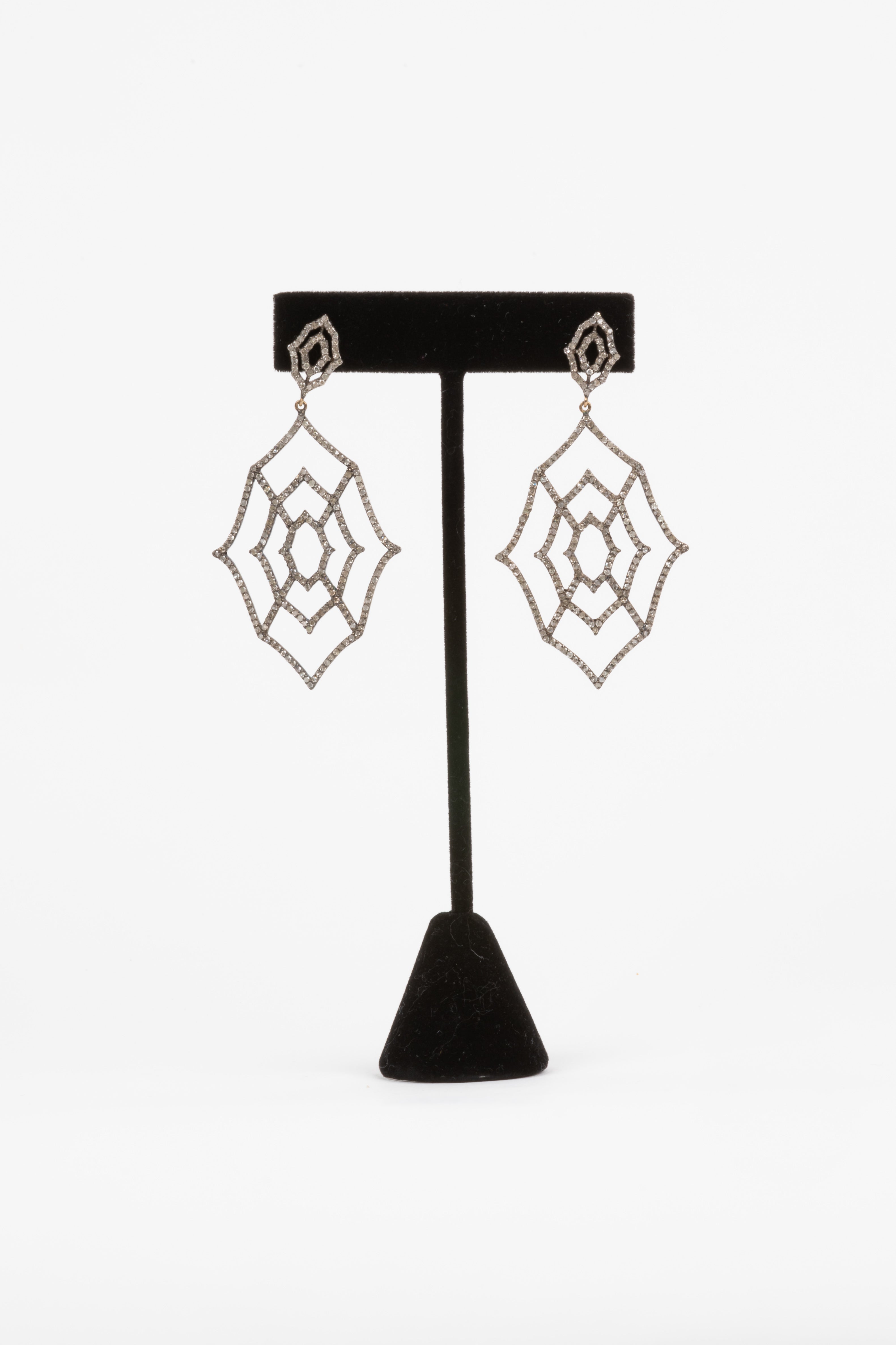 Pave Diamond Earrings