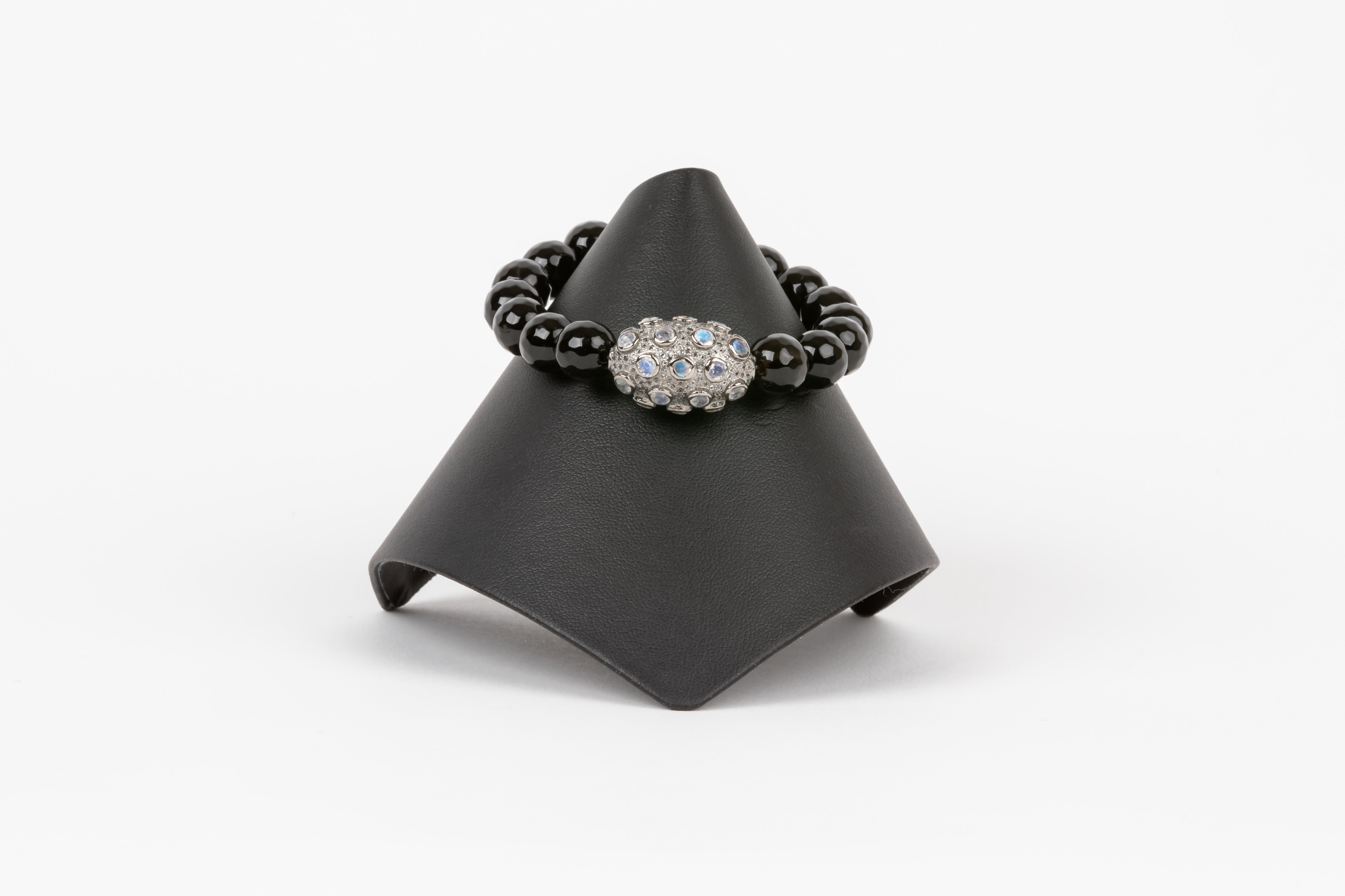 Moonstone, Black Onyx Bracelet