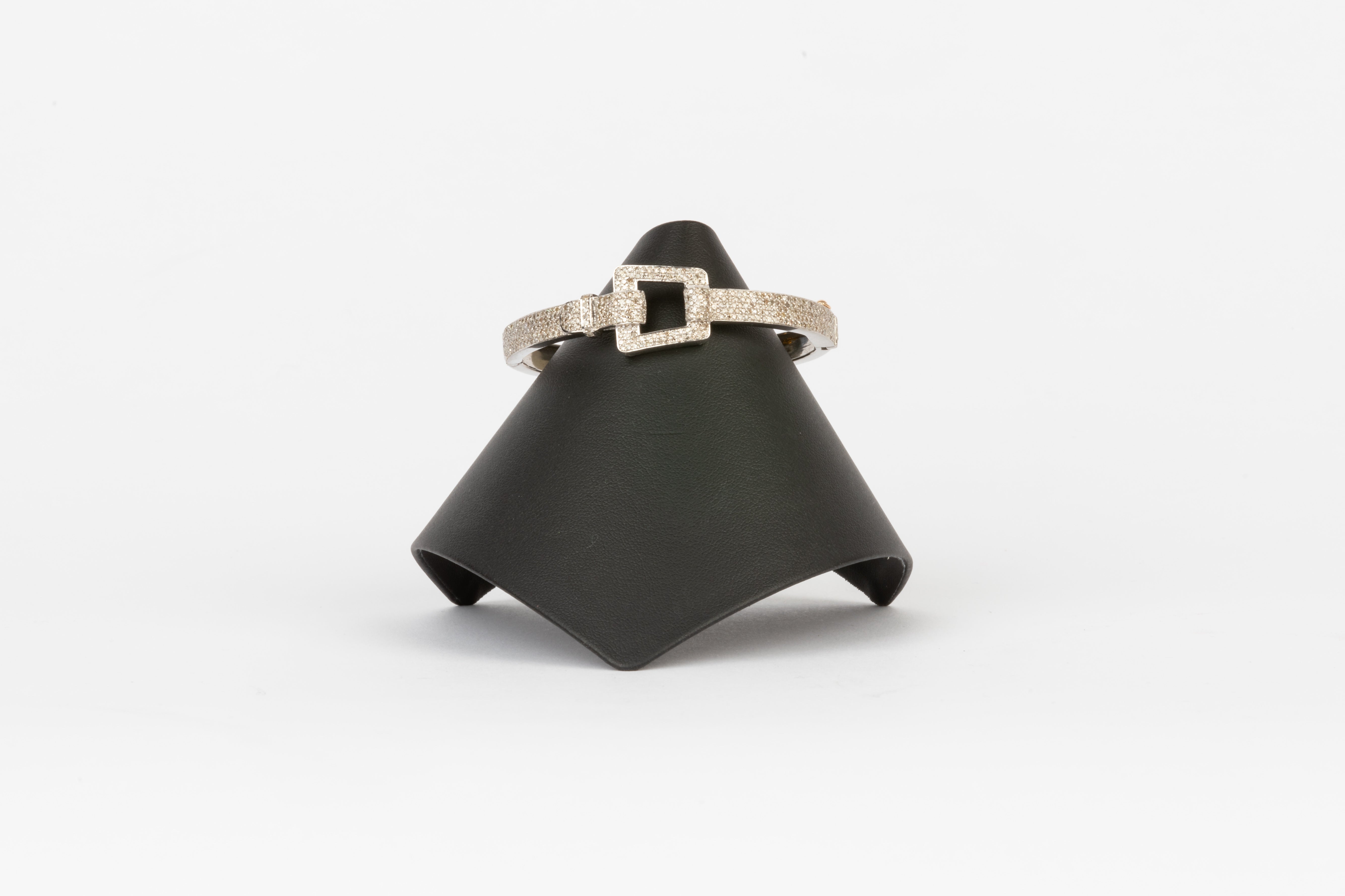 Pave Diamond Buckel Bracelet