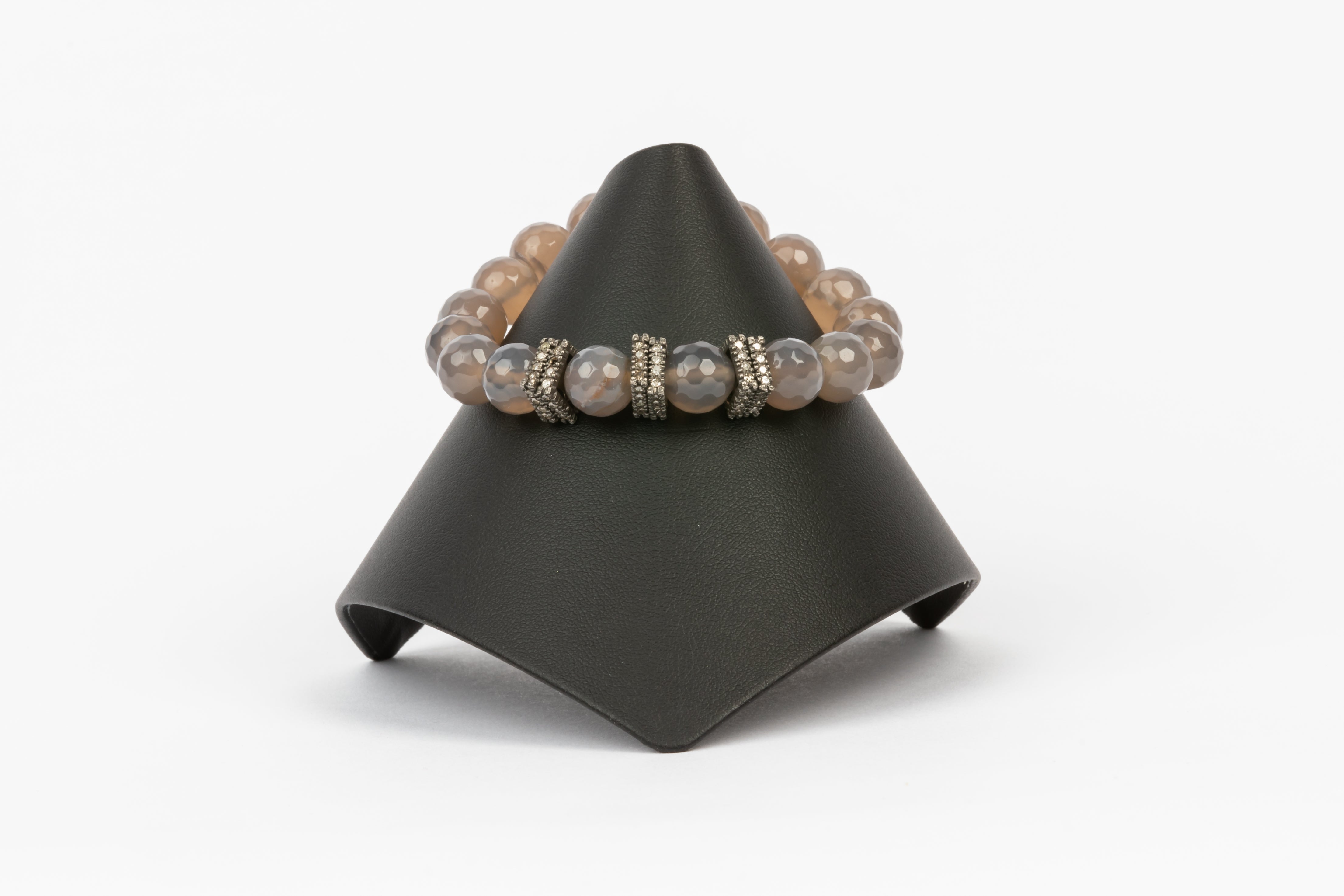 Pave Diamond, Chalcedony Bracelet