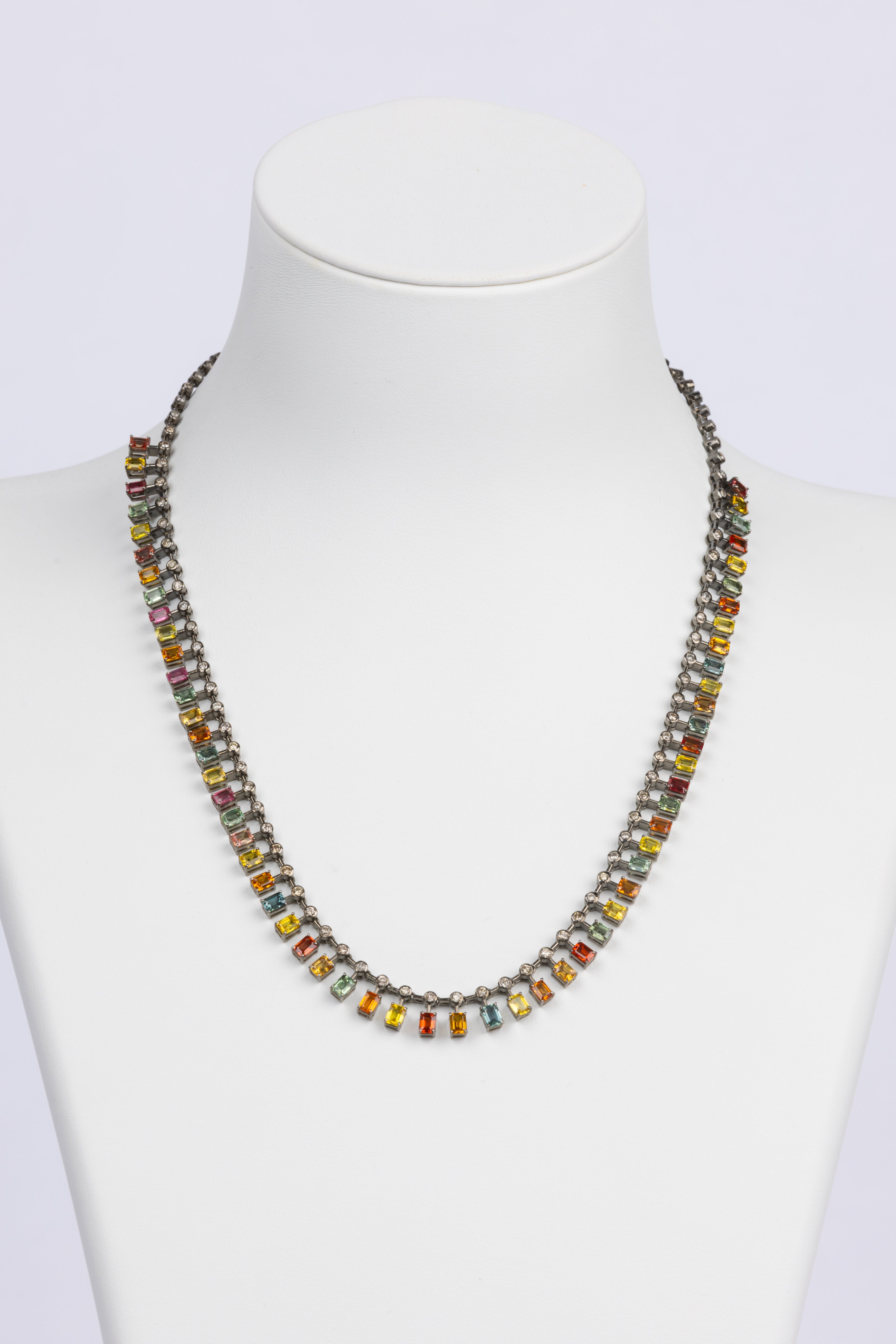 Sapphire and Diamond Necklace