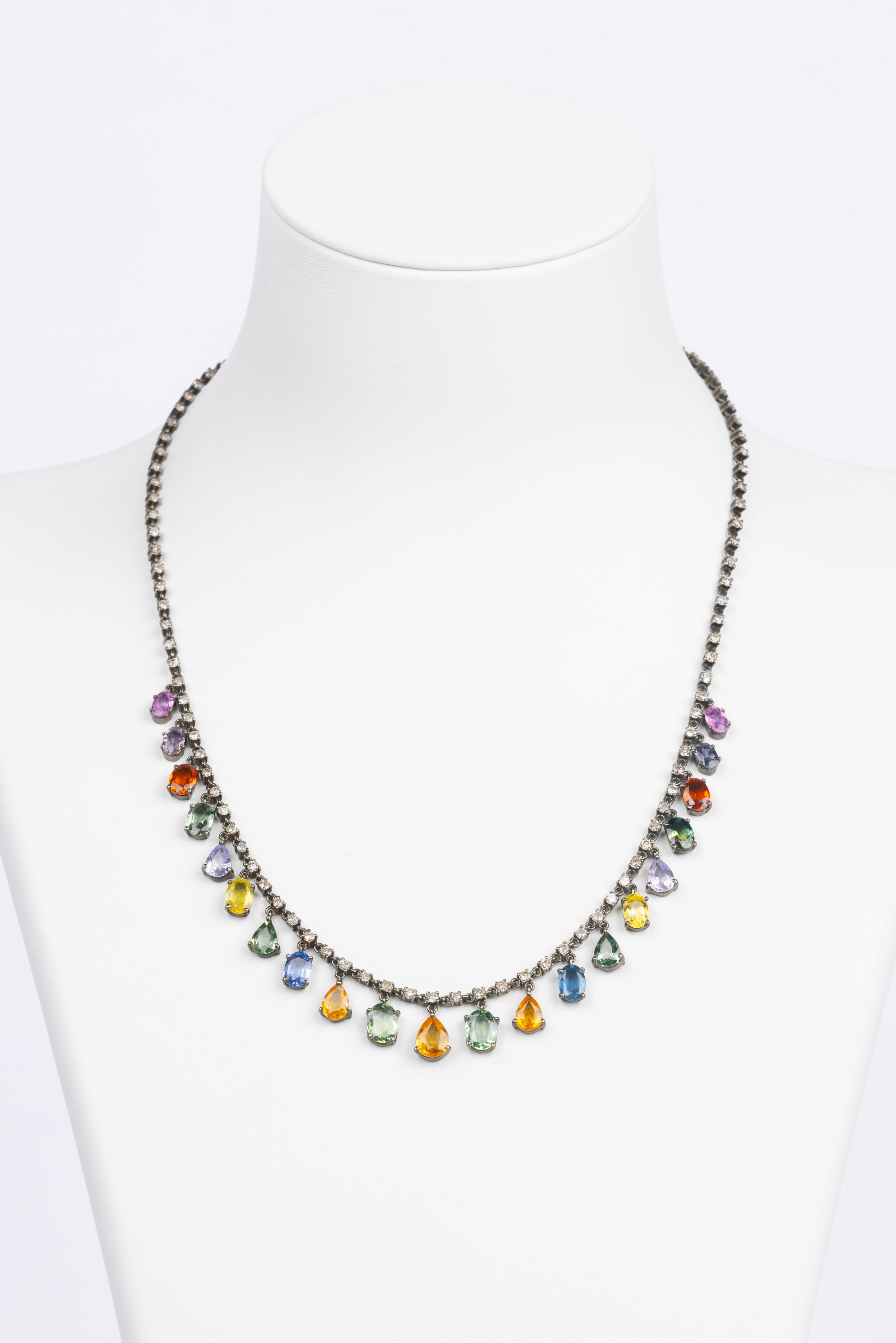 Sapphire and Diamond Necklace