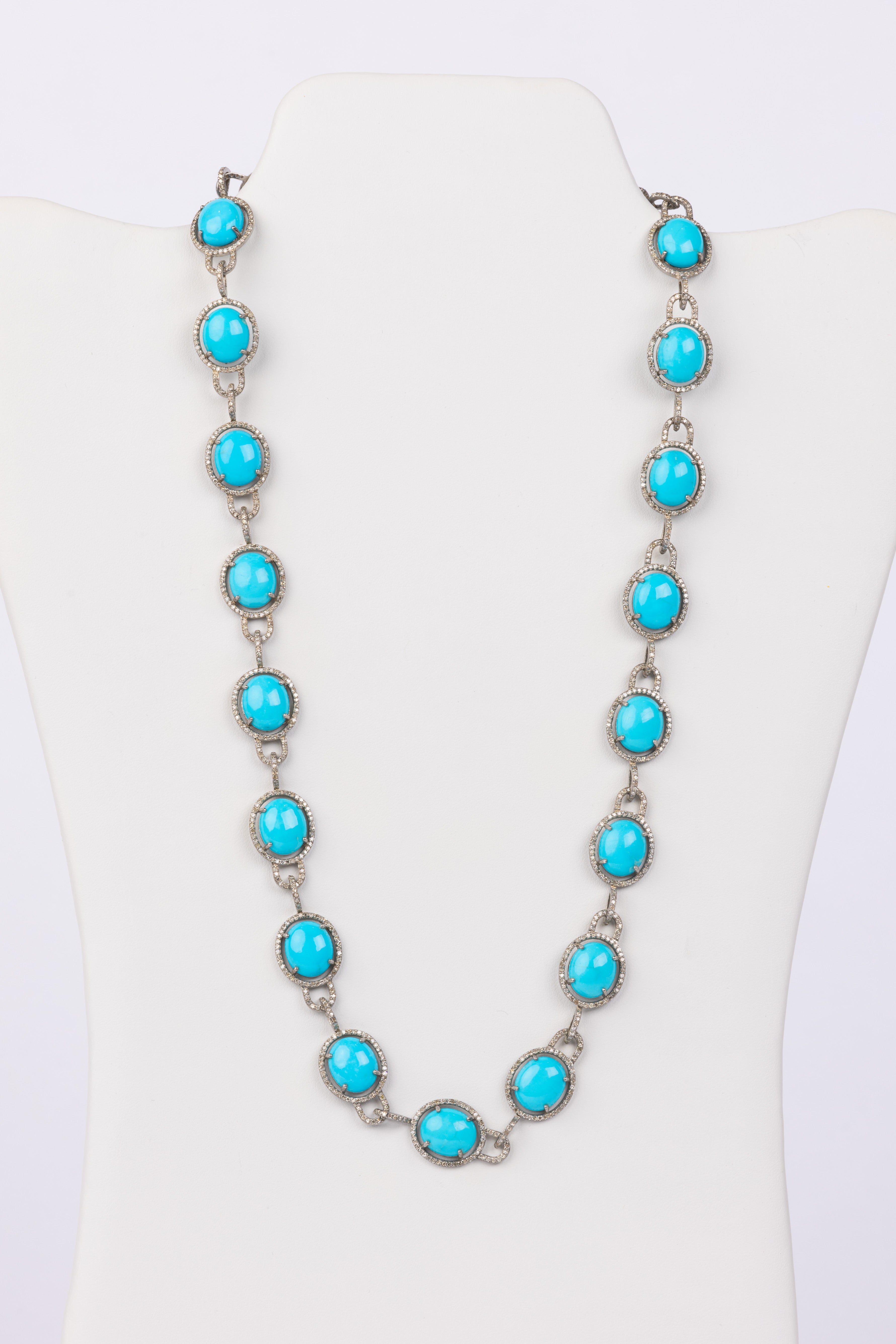 Turquoise and Diamond Necklace