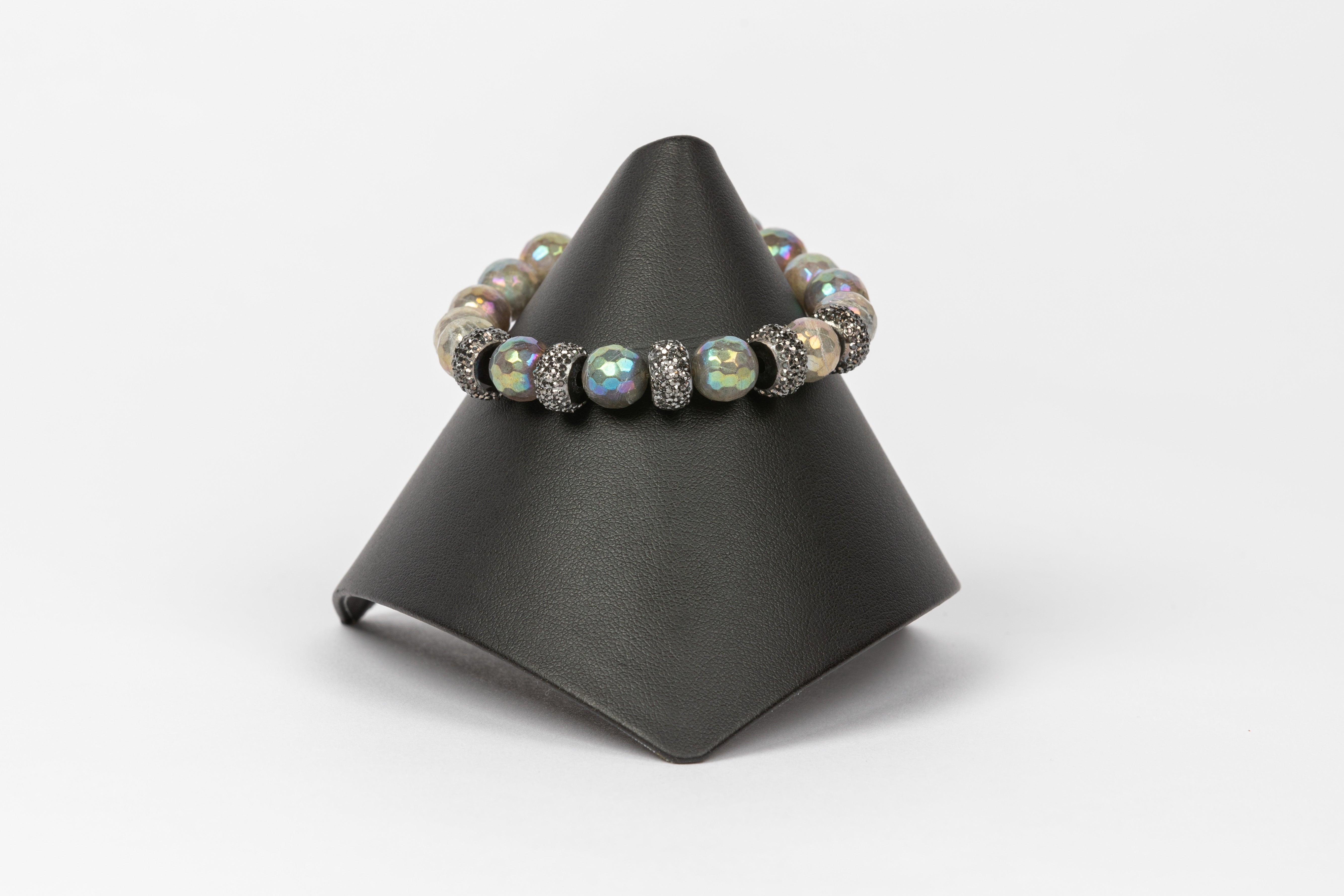 Mystic Labradorite and Hematite Bracelet