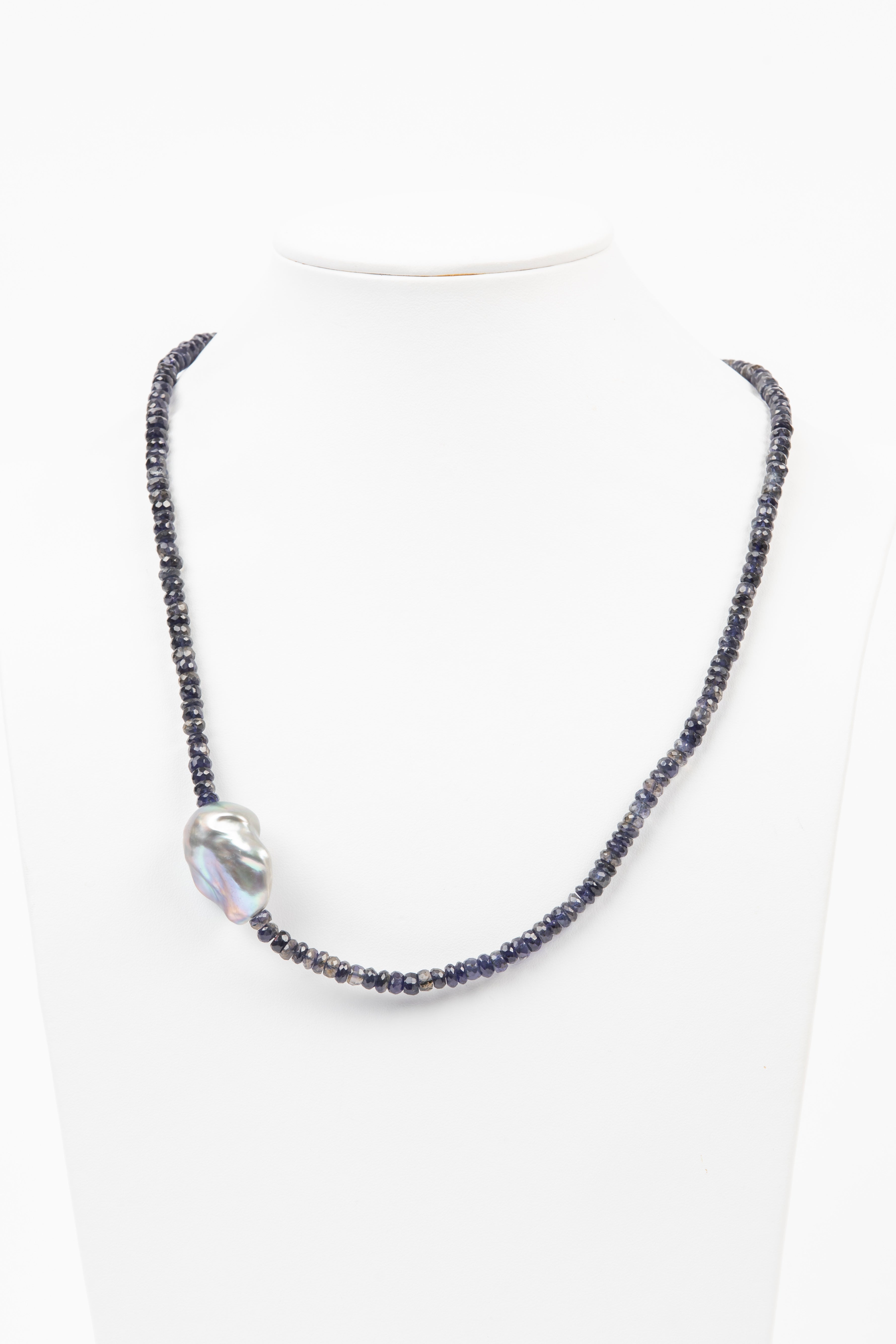 Pearl, Iolite Necklace