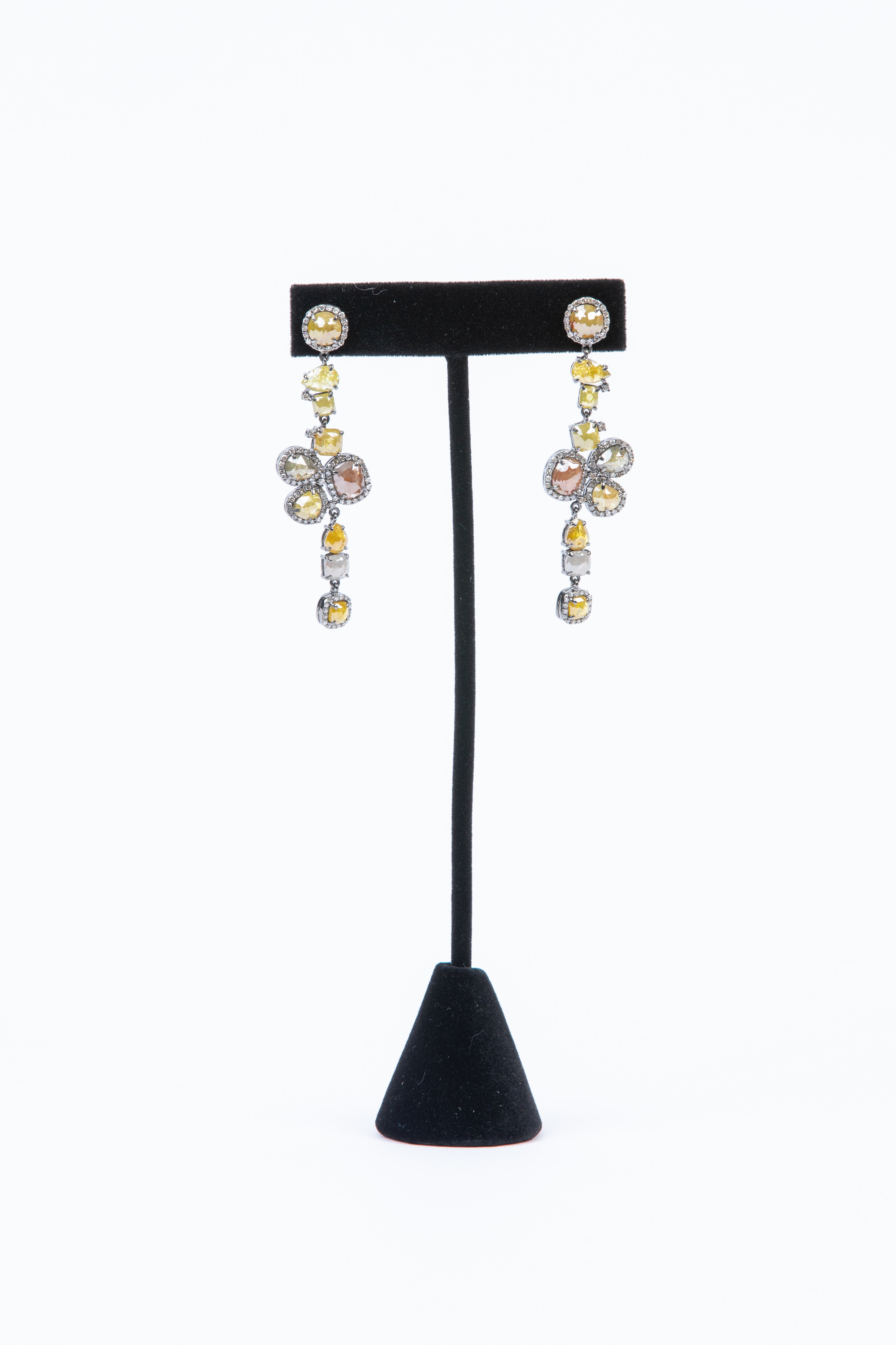 Natural Fancy Diamond Earrings