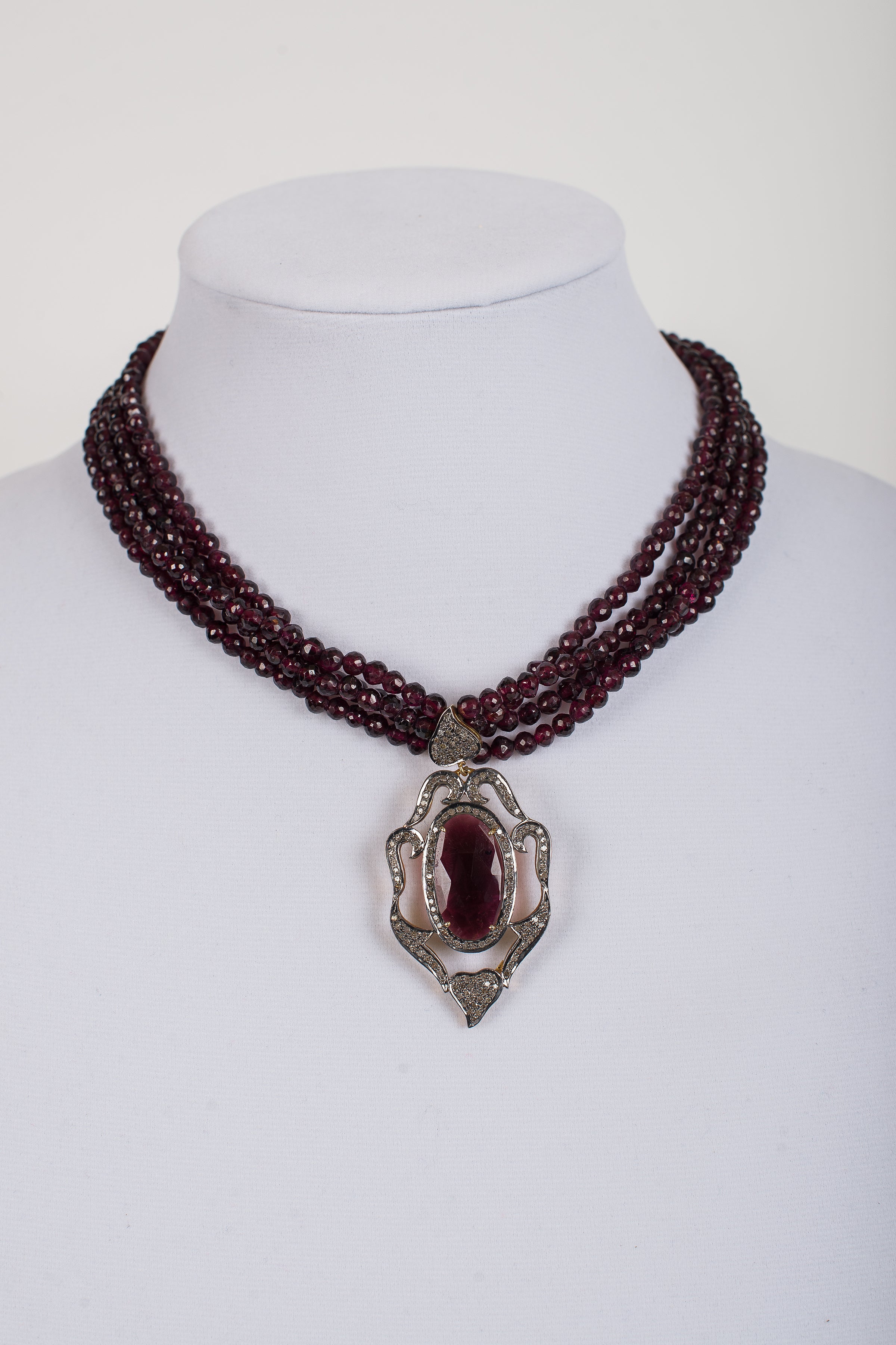 Pave Diamond and Garnet