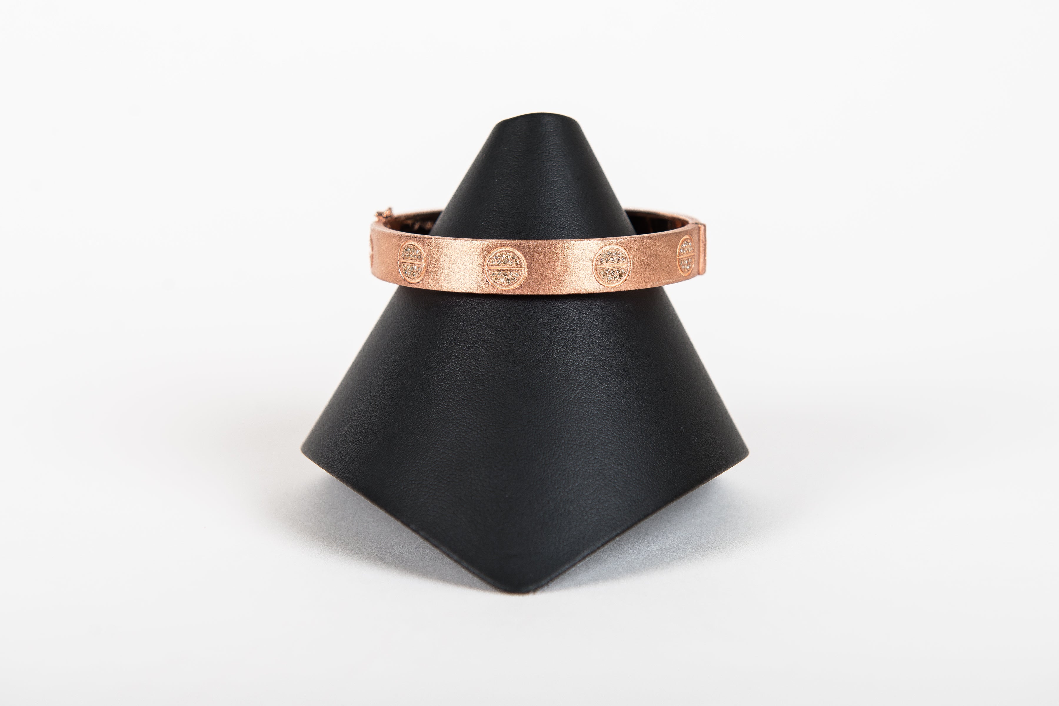 Pave Diamond Rose Gold Bangle