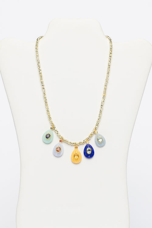 Multi Gem Statement Necklace