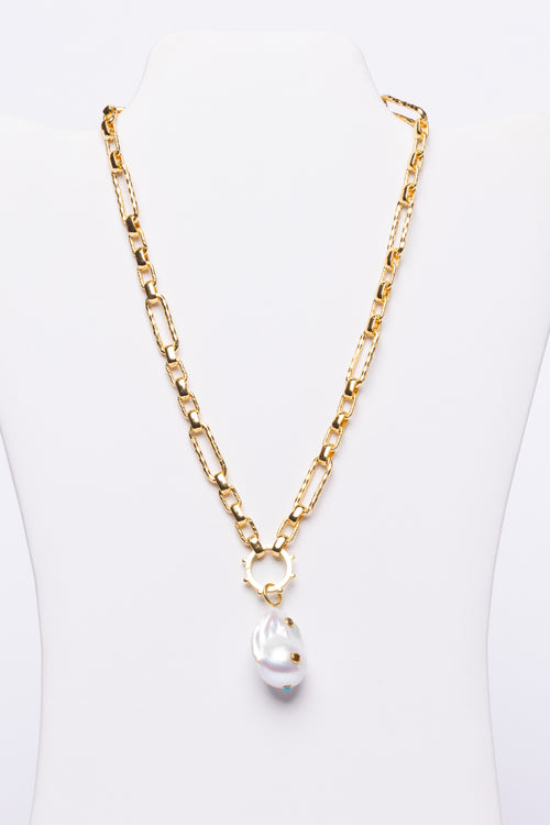 Baroque Pearl, Vermeil Necklace