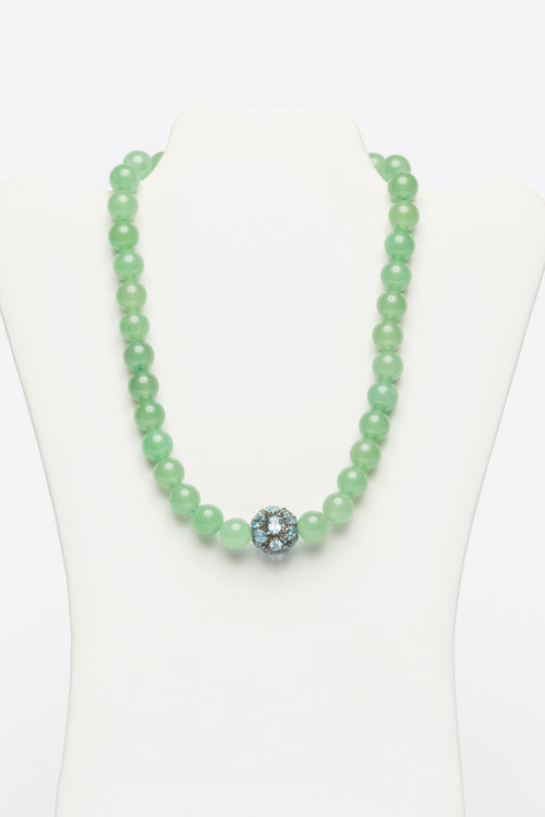 New Jade and Aquamarine Necklace