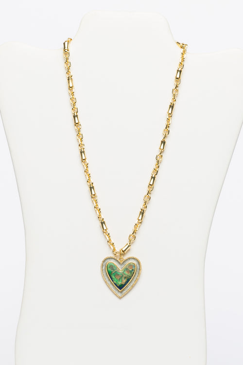 Enamel Heart Necklace