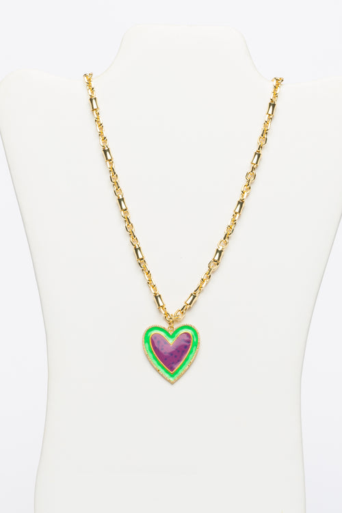 Enamel Heart Necklace