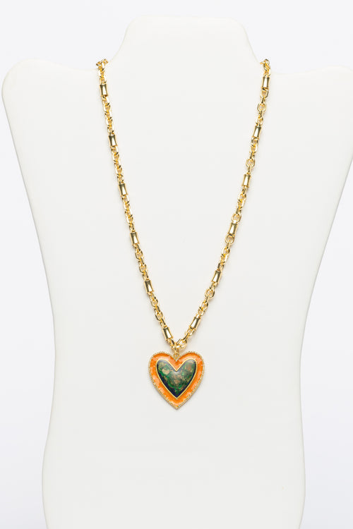Enamel Heart Necklace