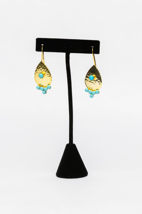 Turquoise and Vermeil Earrings