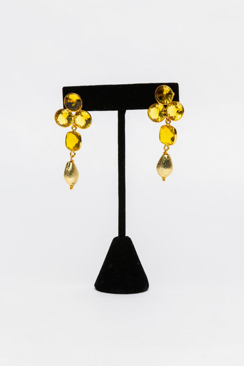 Lemon Quartz and Vermeil Earrings